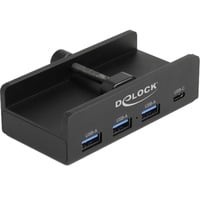 Hub USB esterno 5 Gbps a 4 porte 3 x USB Tipo-A e 1 x USB Tipo-C™ con vite di bloccaggio Hub USB esterno 5 Gbps a 4 porte 3 x USB Tipo-A e 1 x USB Tipo-C™ con vite di bloccaggio