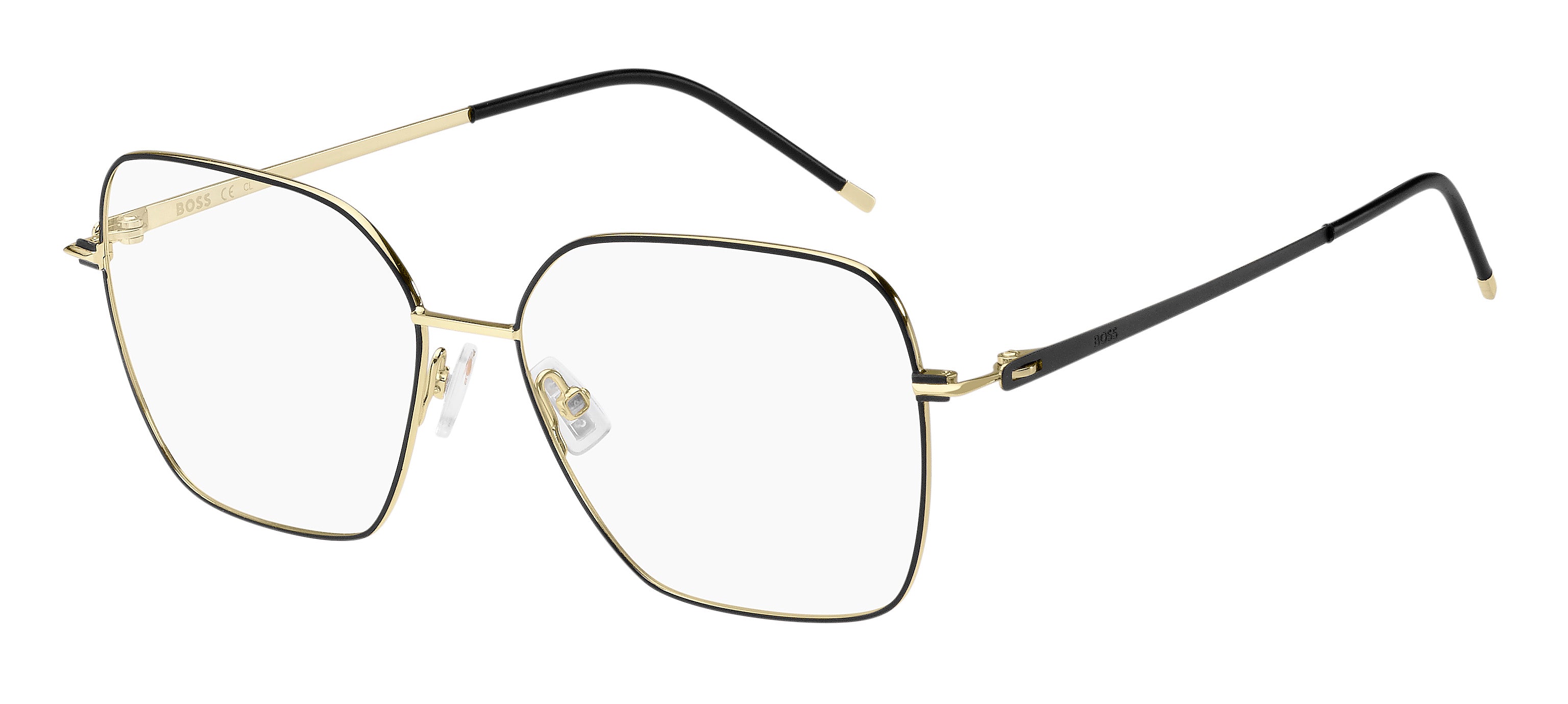 Hugo Boss Donna Hugo Boss BOSS 1464 2M2 Montature da vista Acciaio Nero/Oro Squadrata