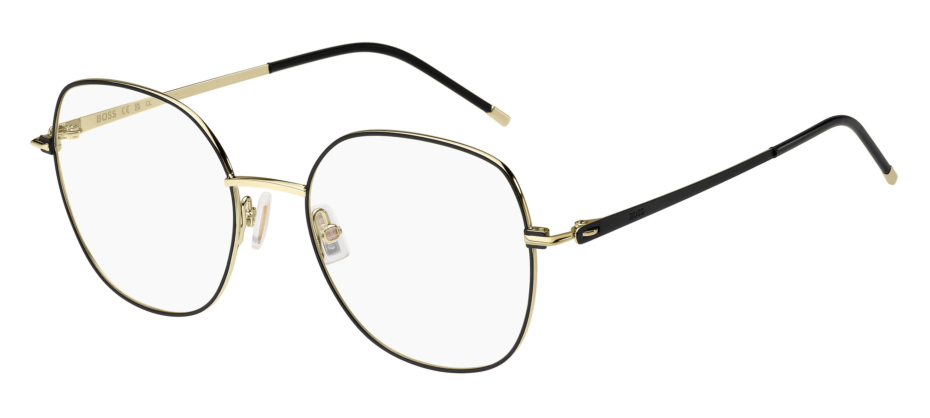Hugo Boss Donna Hugo Boss BOSS 1529 RHL Montature da vista Acciaio Oro / Nero Rotonda