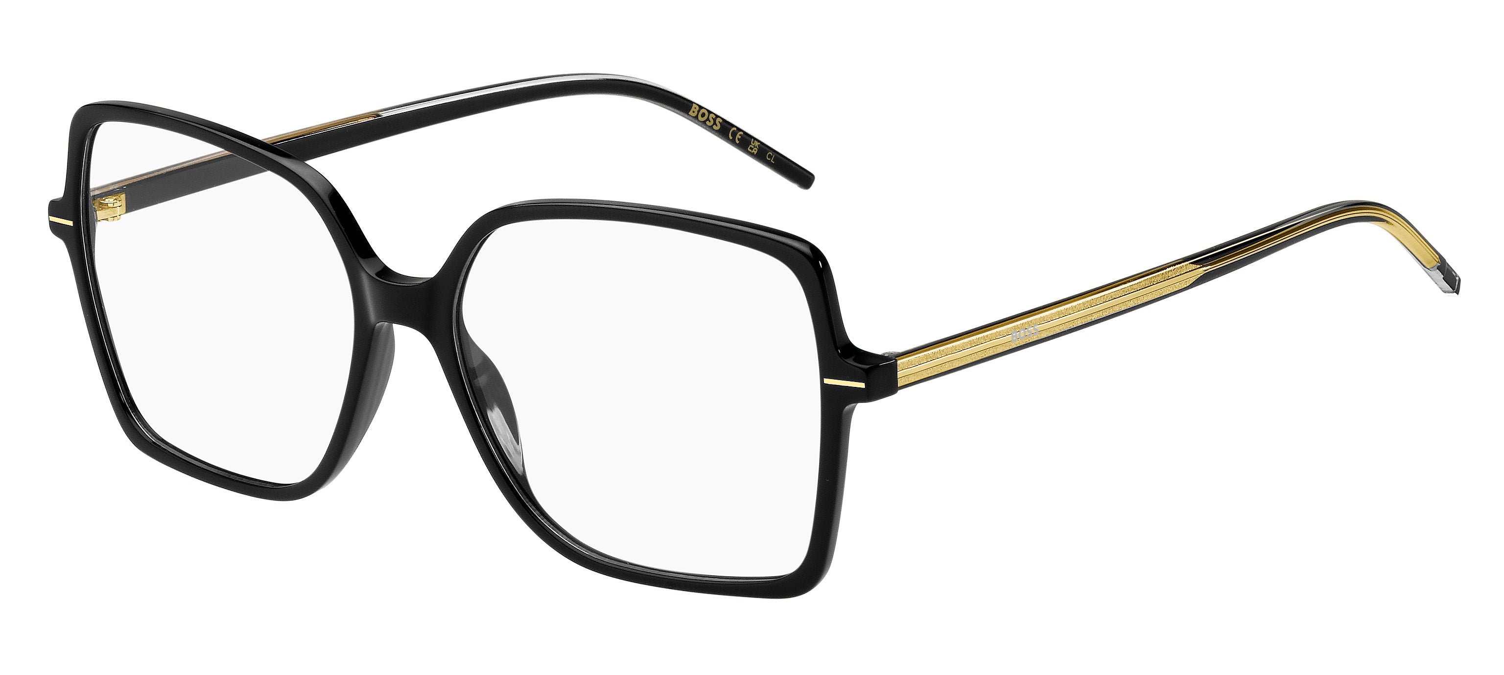 Hugo Boss Donna Hugo Boss BOSS 1587 7C5 Montature da vista Acetato Nero/Cristallo Squadrata