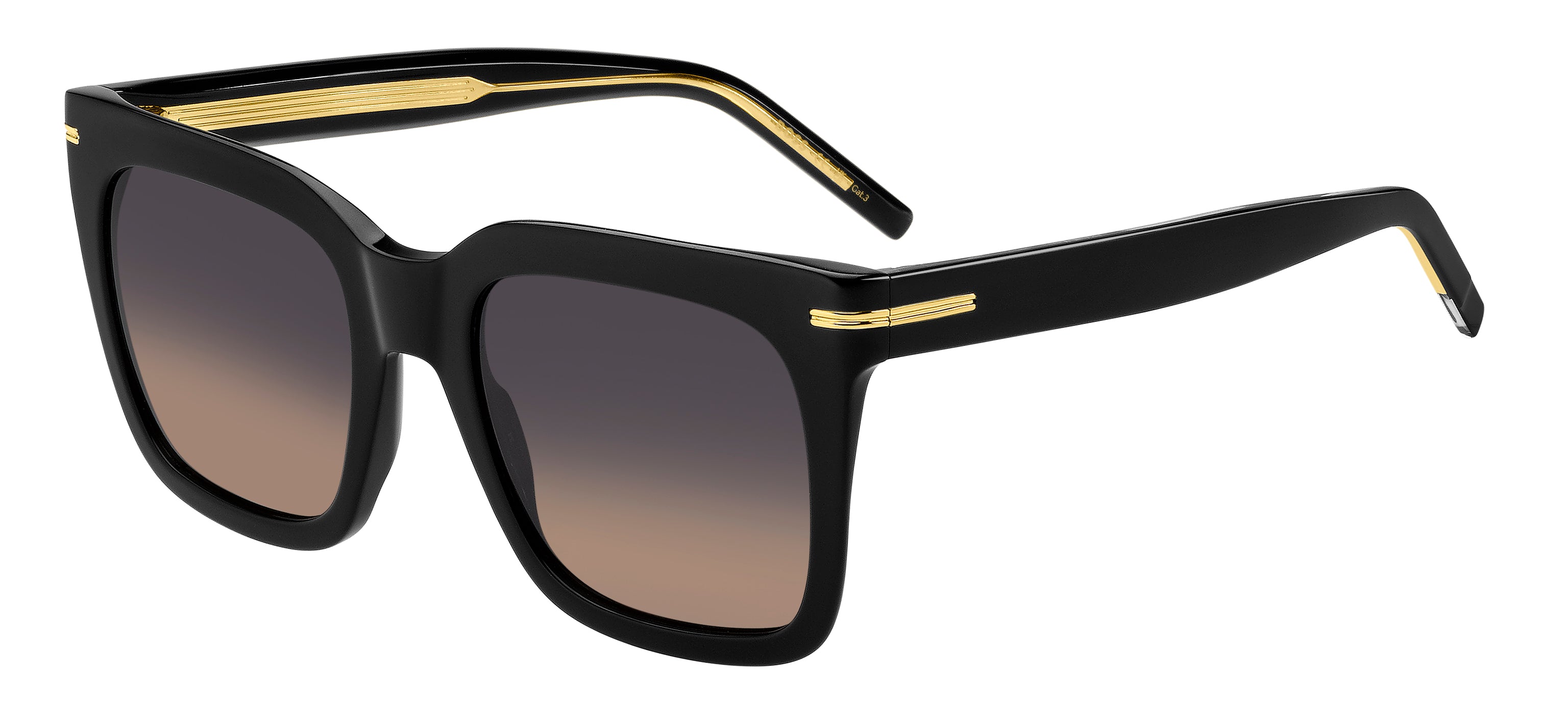 Hugo Boss Donna Hugo Boss BOSS 1656/S 807/PR Occhiali da sole Acetato Nero Multicolore Squadrata Sfumato
