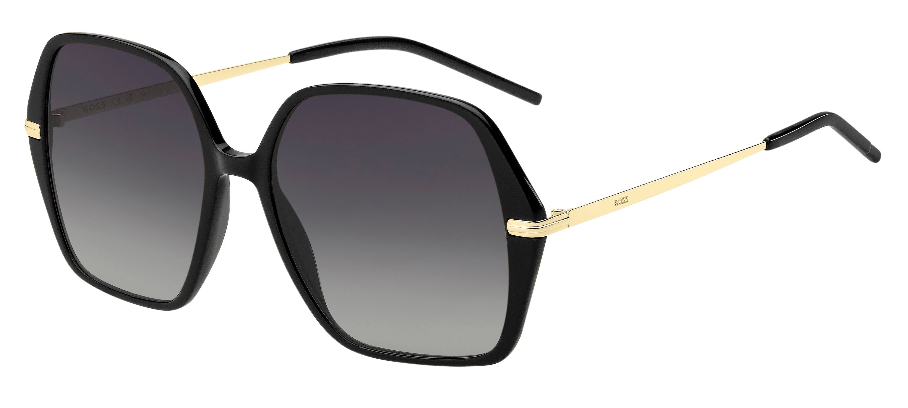 Hugo Boss Donna Hugo Boss BOSS 1660/S 2M2/9O Occhiali da sole Acetato Nero Grigio Squadrata Sfumato