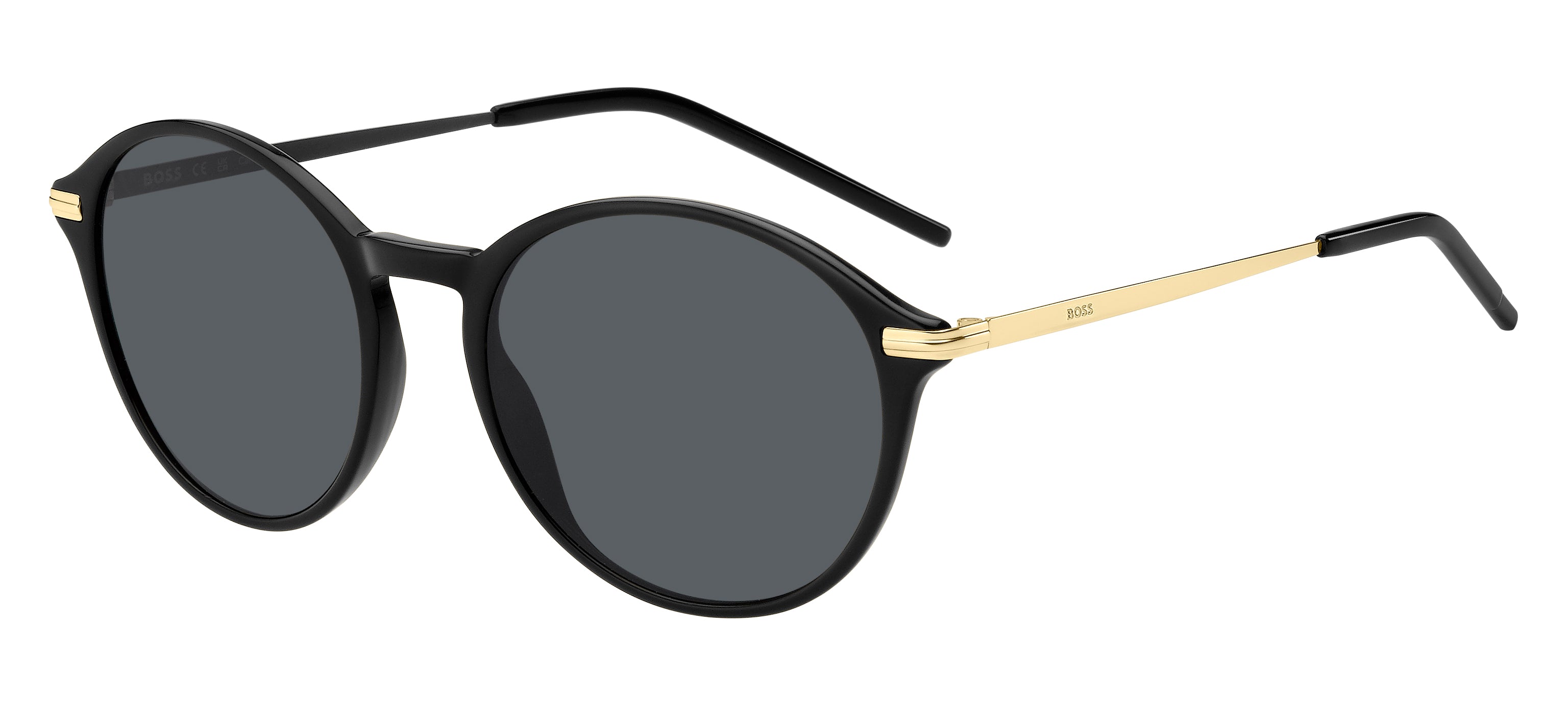 Hugo Boss Donna Hugo Boss BOSS 1662/S 2M2/IR Occhiali da sole Acetato Nero Grigio Rotonda