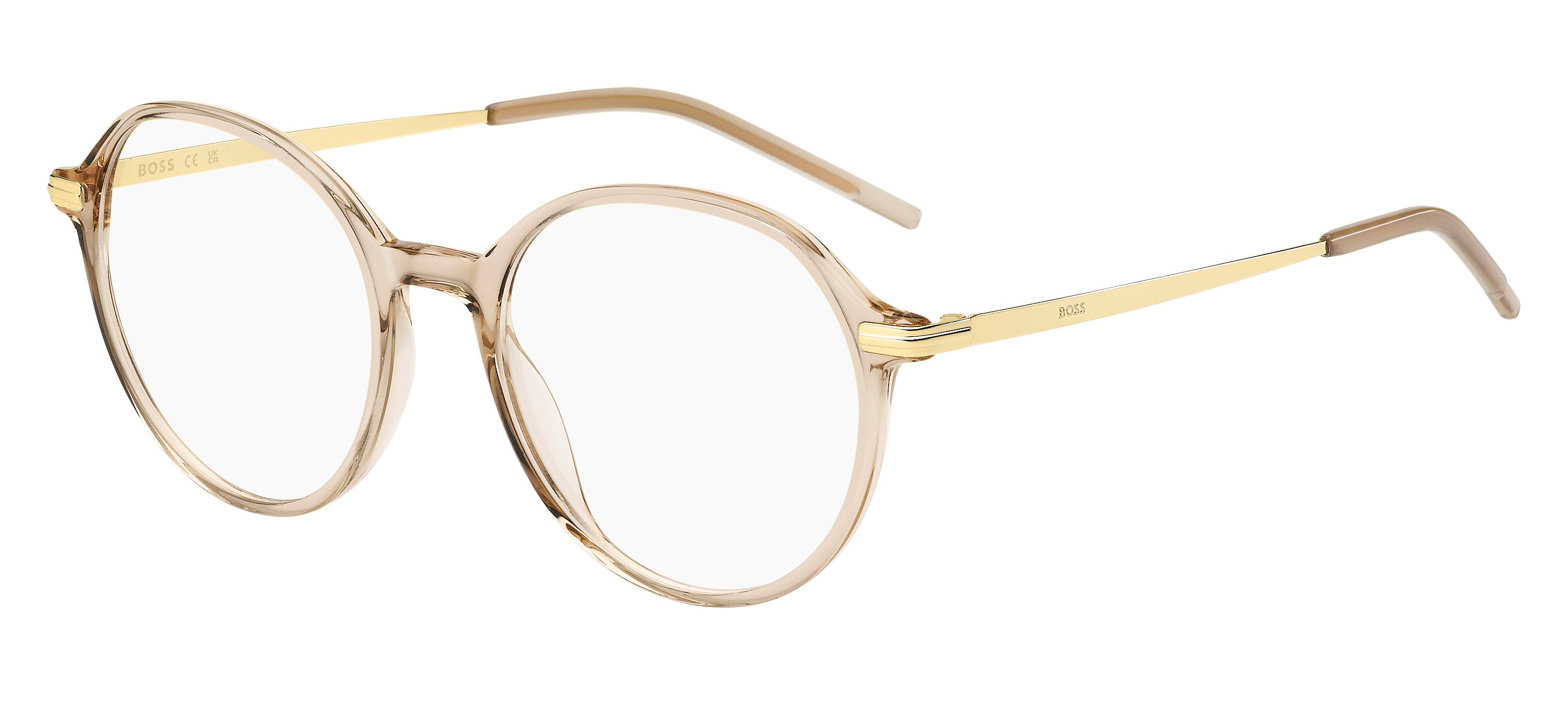 Hugo Boss Donna Hugo Boss BOSS 1664 84A Montature da vista Acetato Beige Rotonda