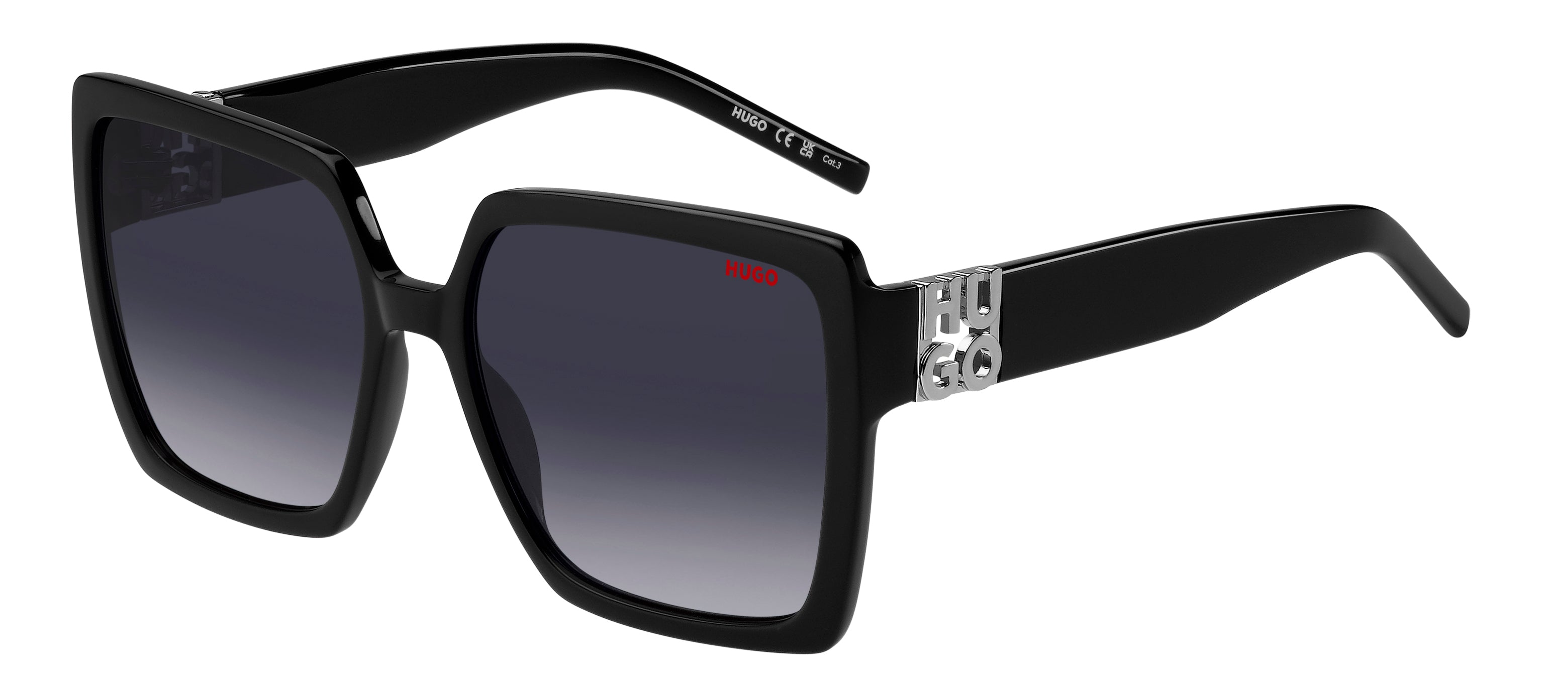 Hugo Boss Donna Hugo Boss HG 1285/S 807/9O Occhiali da sole Acetato Nero Grigio Squadrata Sfumato Hugo Boss Donna Hugo Boss HG 1285/S 807/9O Occhiali da sole Acetato Nero Grigio Squadrata Sfumato