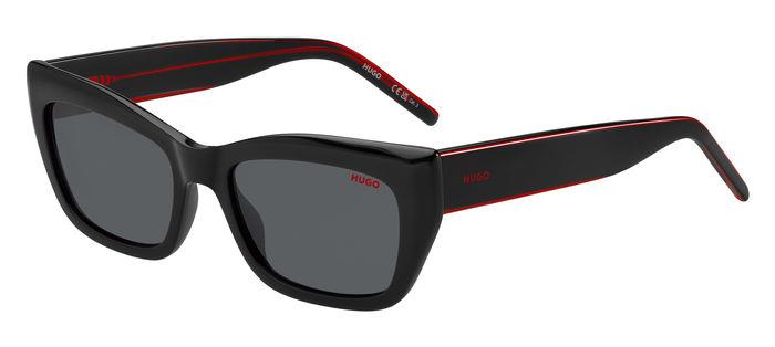 Hugo Boss Donna Hugo Boss HG 1301/S OIT/IR Occhiali da sole Bio-acetato Nero Grigio Cat Eye Hugo Boss Donna Hugo Boss HG 1301/S OIT/IR Occhiali da sole Bio-acetato Nero Grigio Cat Eye