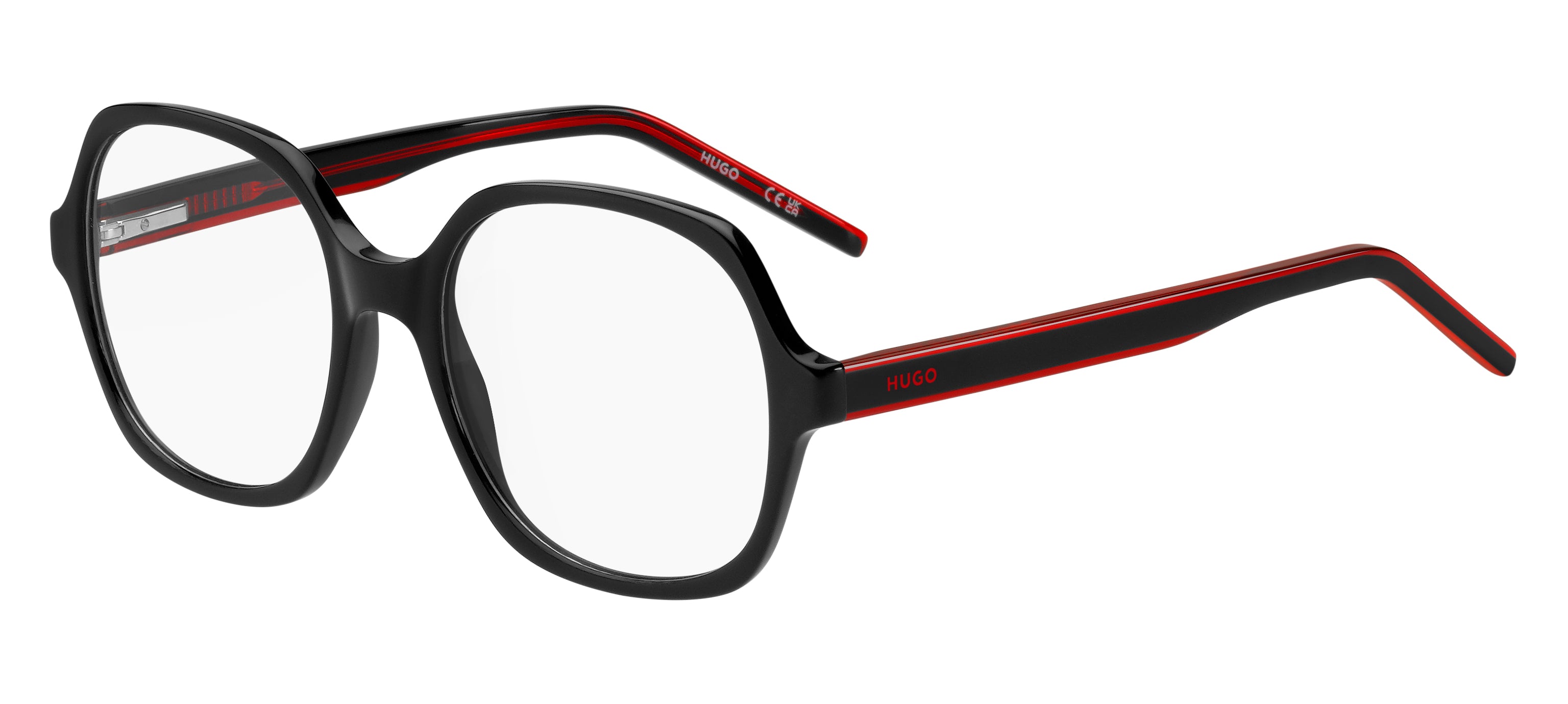 Hugo Boss Donna Hugo Boss HG 1302 OIT Montature da vista Acetato Nero Geometrica Hugo Boss Donna Hugo Boss HG 1302 OIT Montature da vista Acetato Nero Geometrica