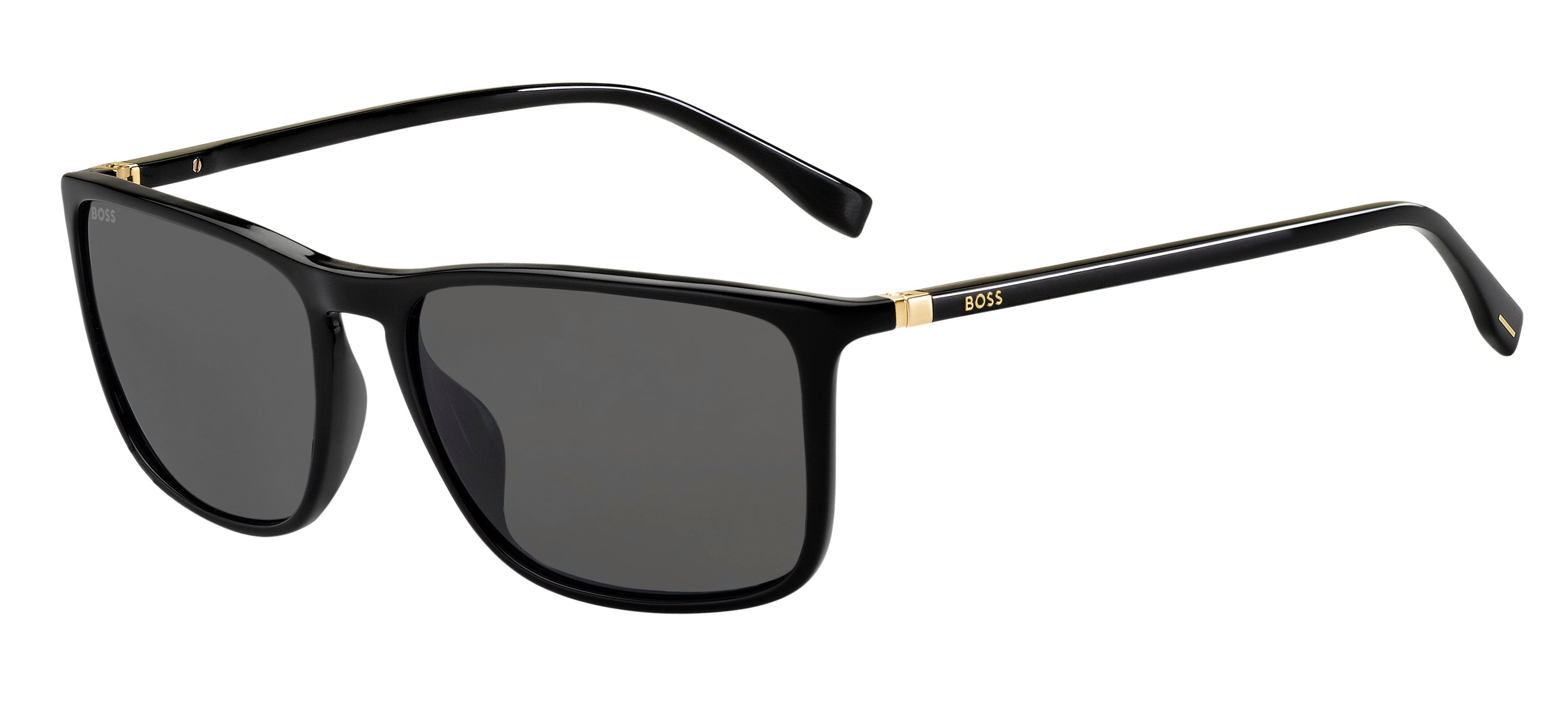 Hugo Boss Uomo Hugo Boss BOSS 0665/S/IT 2M2/IR Occhiali da sole Acetato Nero Grigio Squadrata Normale Hugo Boss Uomo Hugo Boss BOSS 0665/S/IT 2M2/IR Occhiali da sole Acetato Nero Grigio Squadrata Normale