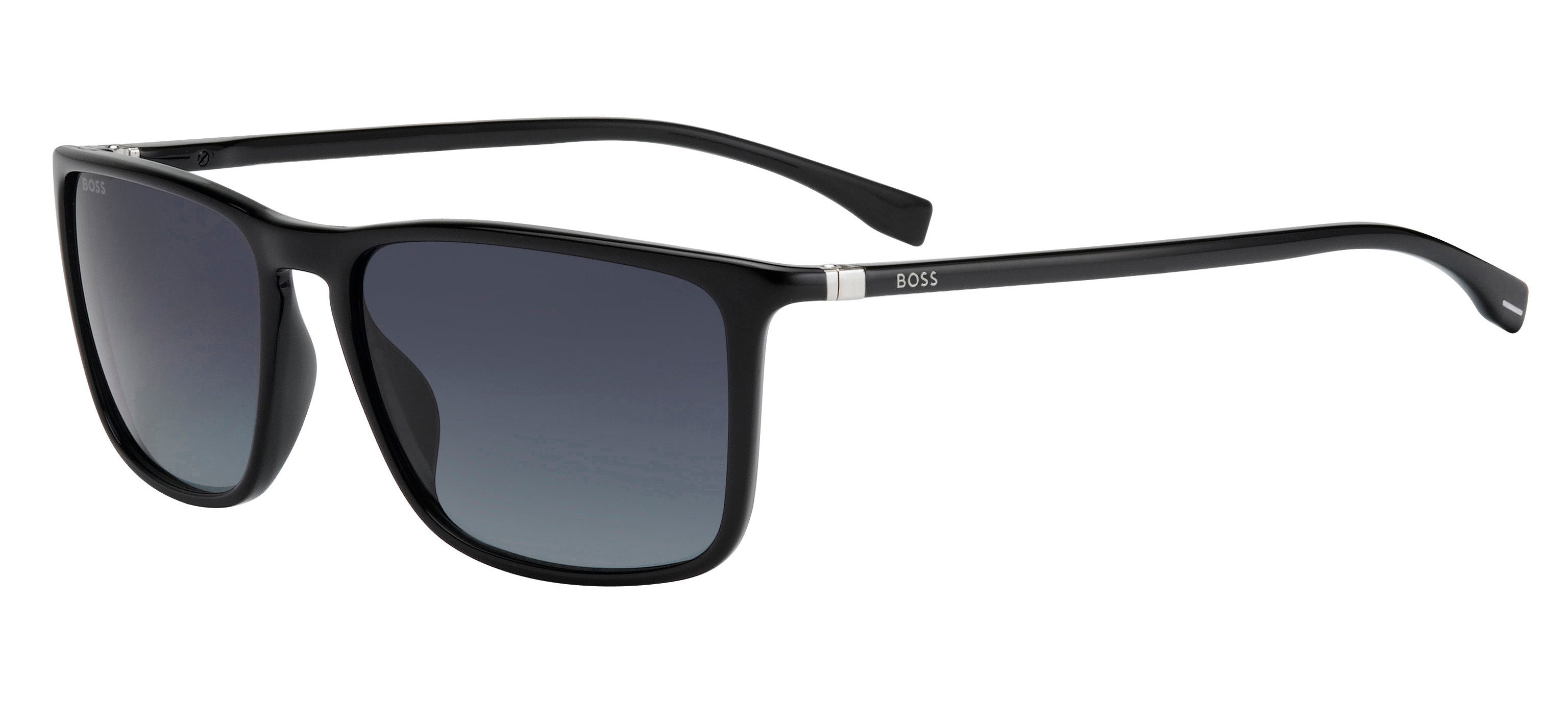 Hugo Boss Uomo Hugo Boss BOSS 0665/S/IT 807/9O Occhiali da sole Acetato Nero Grigio Squadrata Normale Sfumato