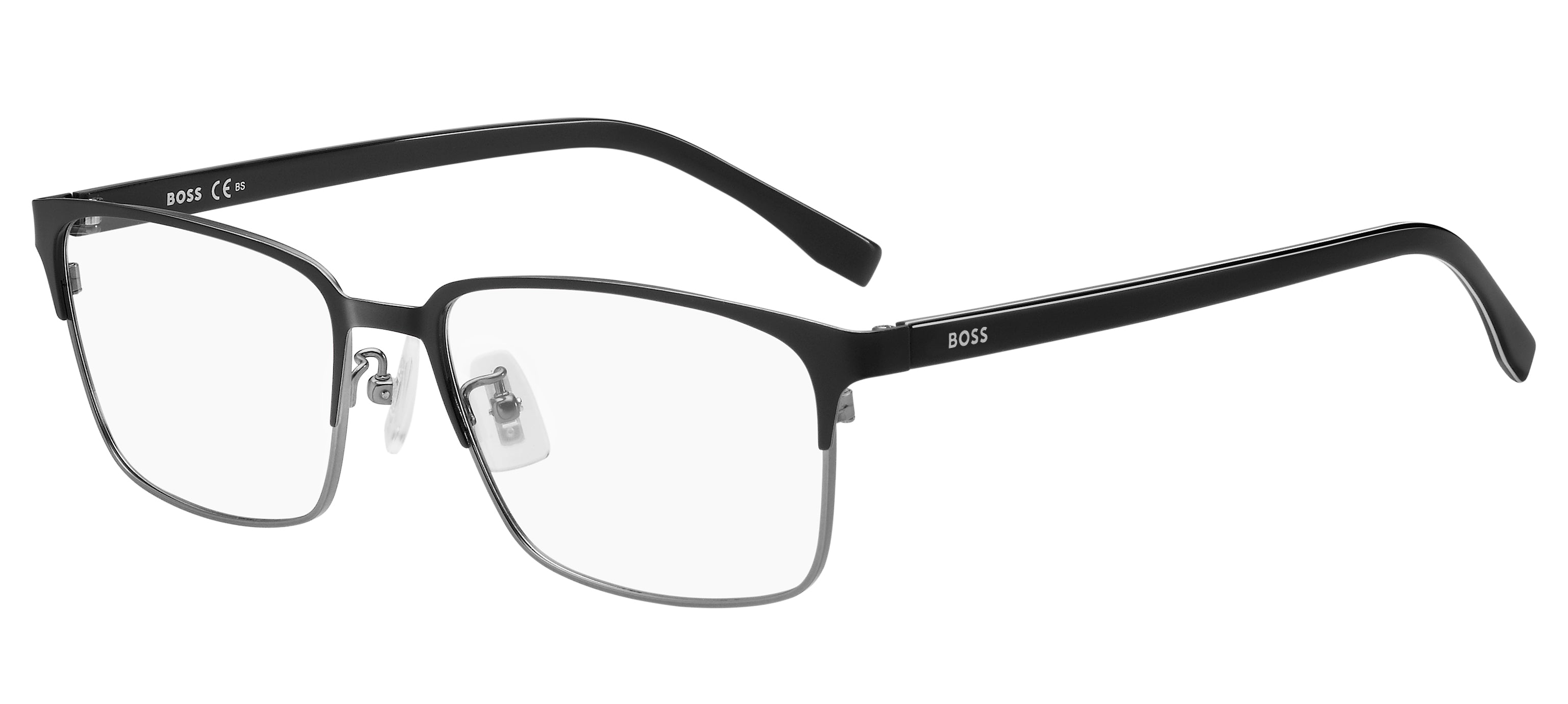 Hugo Boss Uomo Hugo Boss BOSS 0808/F QIL Montature da vista Titanio Nero-opaco Squadrata Hugo Boss Uomo Hugo Boss BOSS 0808/F QIL Montature da vista Titanio Nero-opaco Squadrata