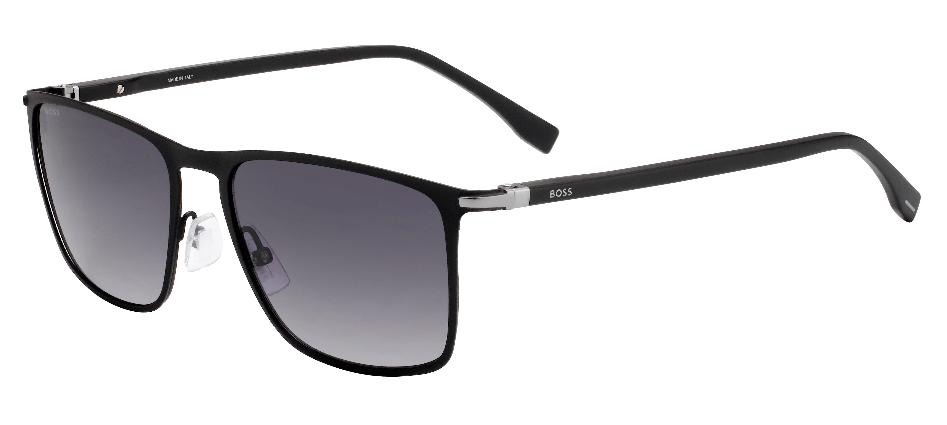 Hugo Boss Uomo Hugo Boss BOSS 1004/S/IT 003/9O Occhiali da sole Metallo Nero-opaco Grigio Squadrata Normale Sfumato