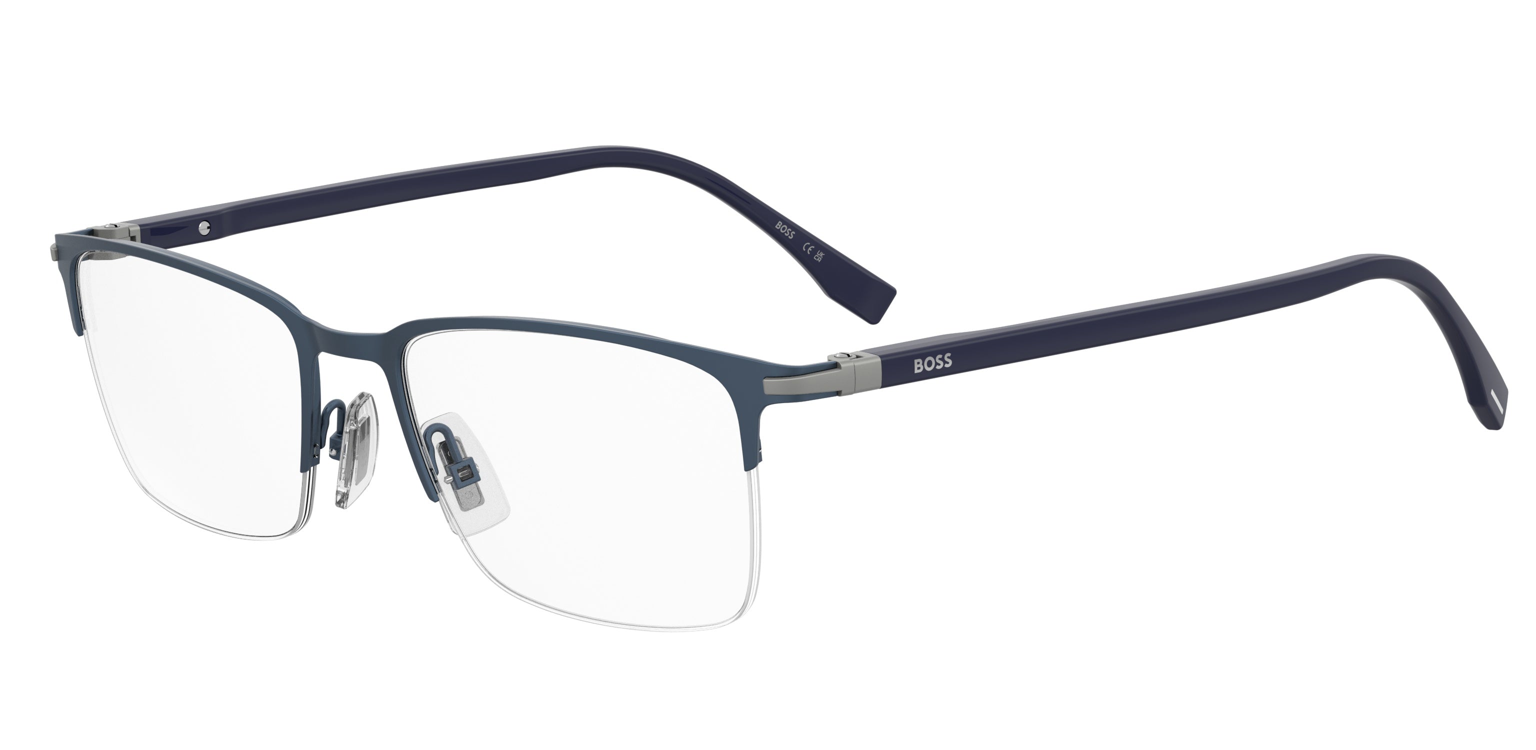 Hugo Boss Uomo Hugo Boss BOSS 1007/IT FLL Montature da vista Metallo Blu opaco Squadrata Hugo Boss Uomo Hugo Boss BOSS 1007/IT FLL Montature da vista Metallo Blu opaco Squadrata