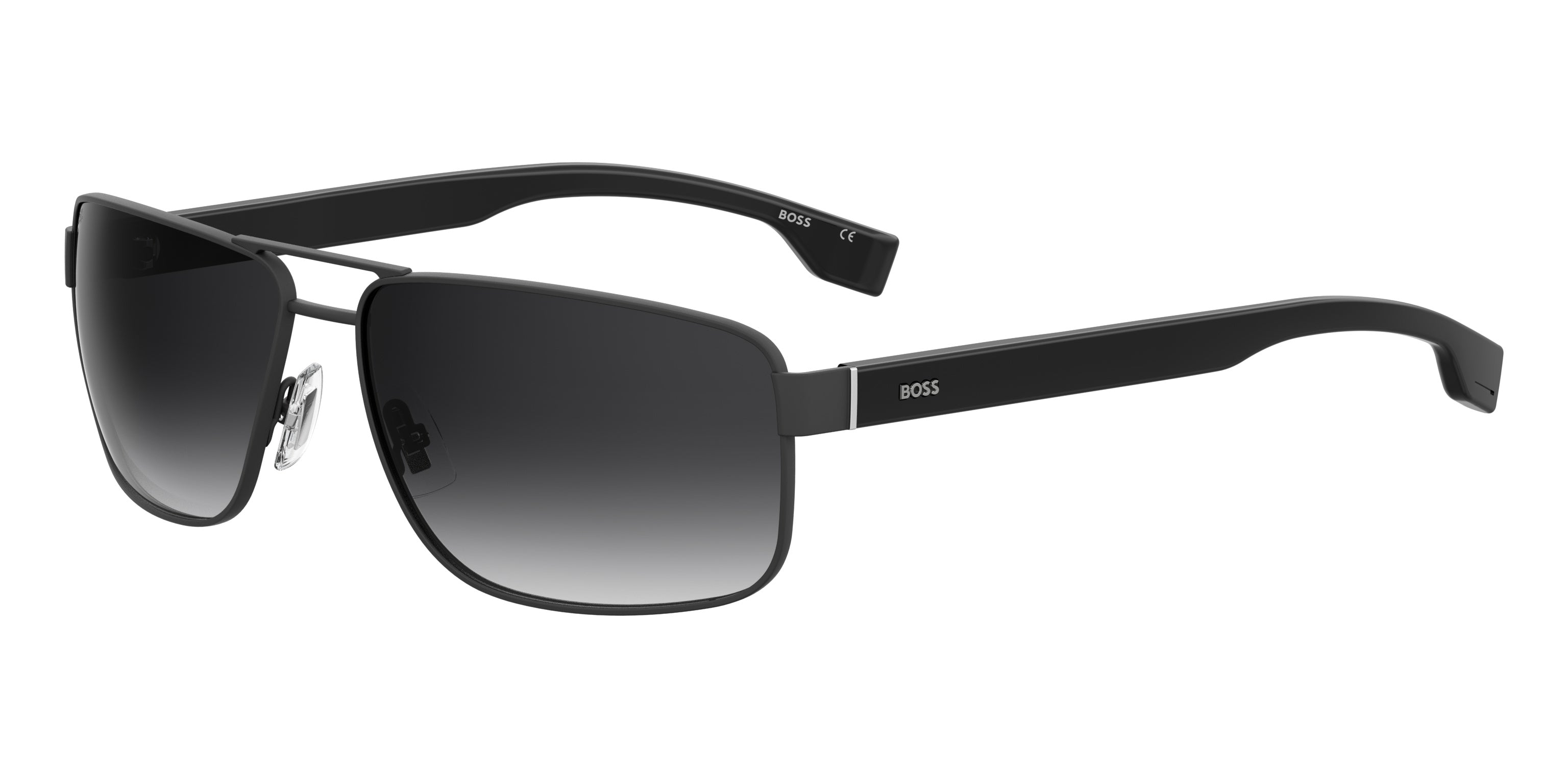 Hugo Boss Uomo Hugo Boss BOSS 1035/S 003/9O Occhiali da sole Metallo Nero-opaco Grigio Squadrata Sfumato Hugo Boss Uomo Hugo Boss BOSS 1035/S 003/9O Occhiali da sole Metallo Nero-opaco Grigio Squadrata Sfumato