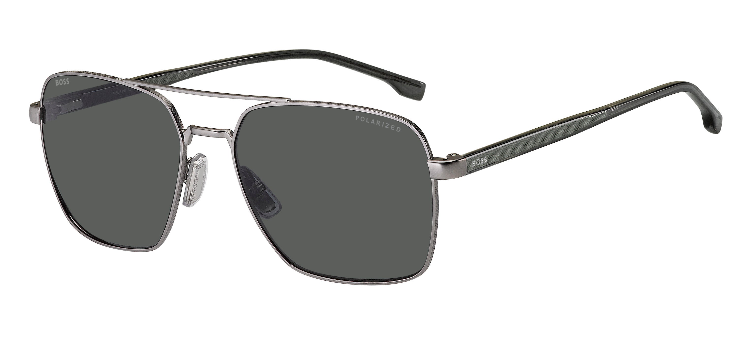 Hugo Boss Uomo Hugo Boss BOSS 1045/S/IT R81/M9 Occhiali da sole Metallo Grigio Grigio Squadrata Polarizzata Hugo Boss Uomo Hugo Boss BOSS 1045/S/IT R81/M9 Occhiali da sole Metallo Grigio Grigio Squadrata Polarizzata