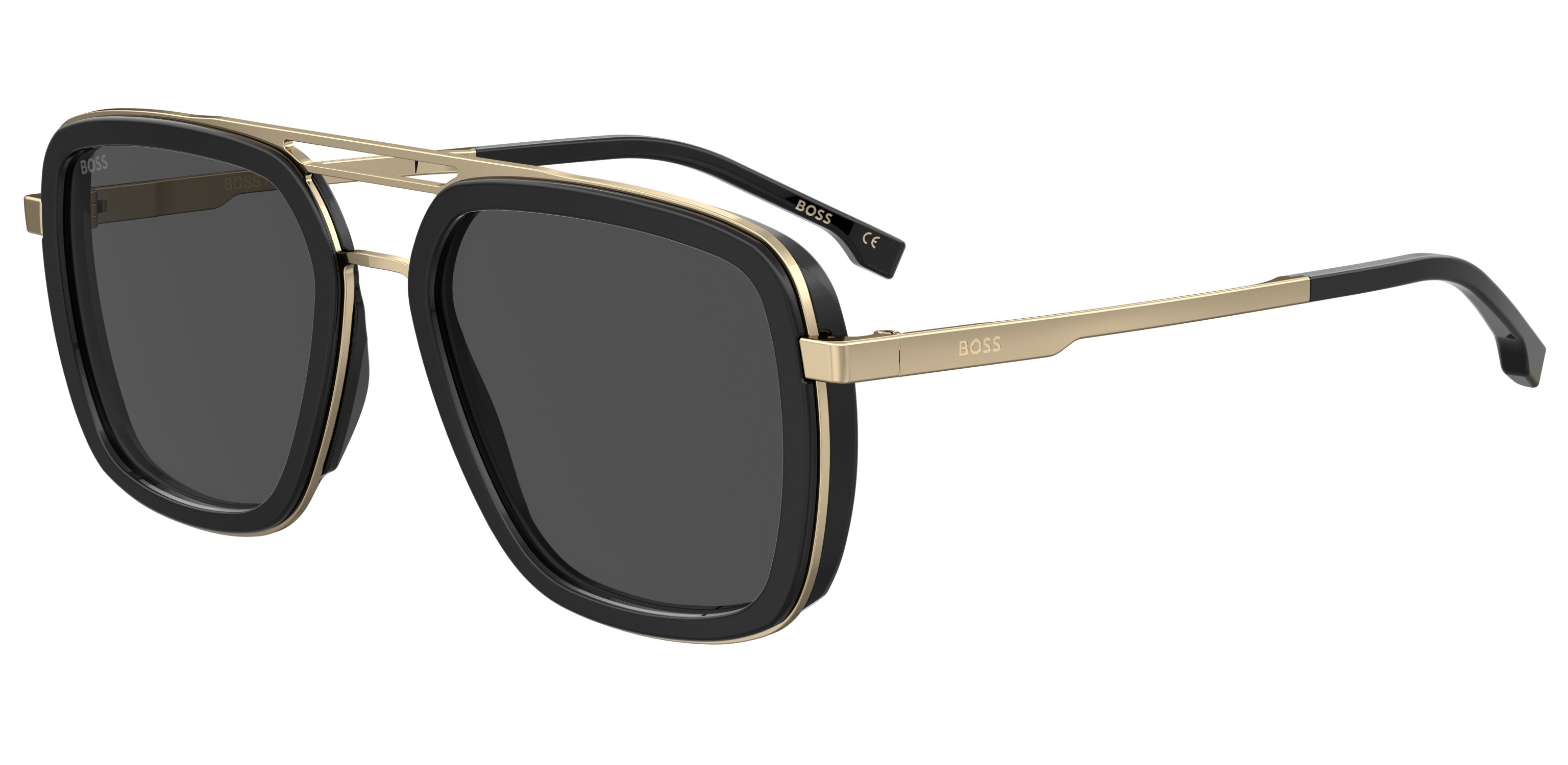 Hugo Boss Uomo Hugo Boss BOSS 1235/S 807/IR Occhiali da sole Metallo Nero Grigio Squadrata