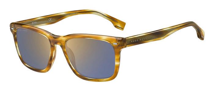 Hugo Boss Uomo Hugo Boss BOSS 1318/S 6KM/K1 Occhiali da sole Acetato Marrone Blu Squadrata Specchiate
