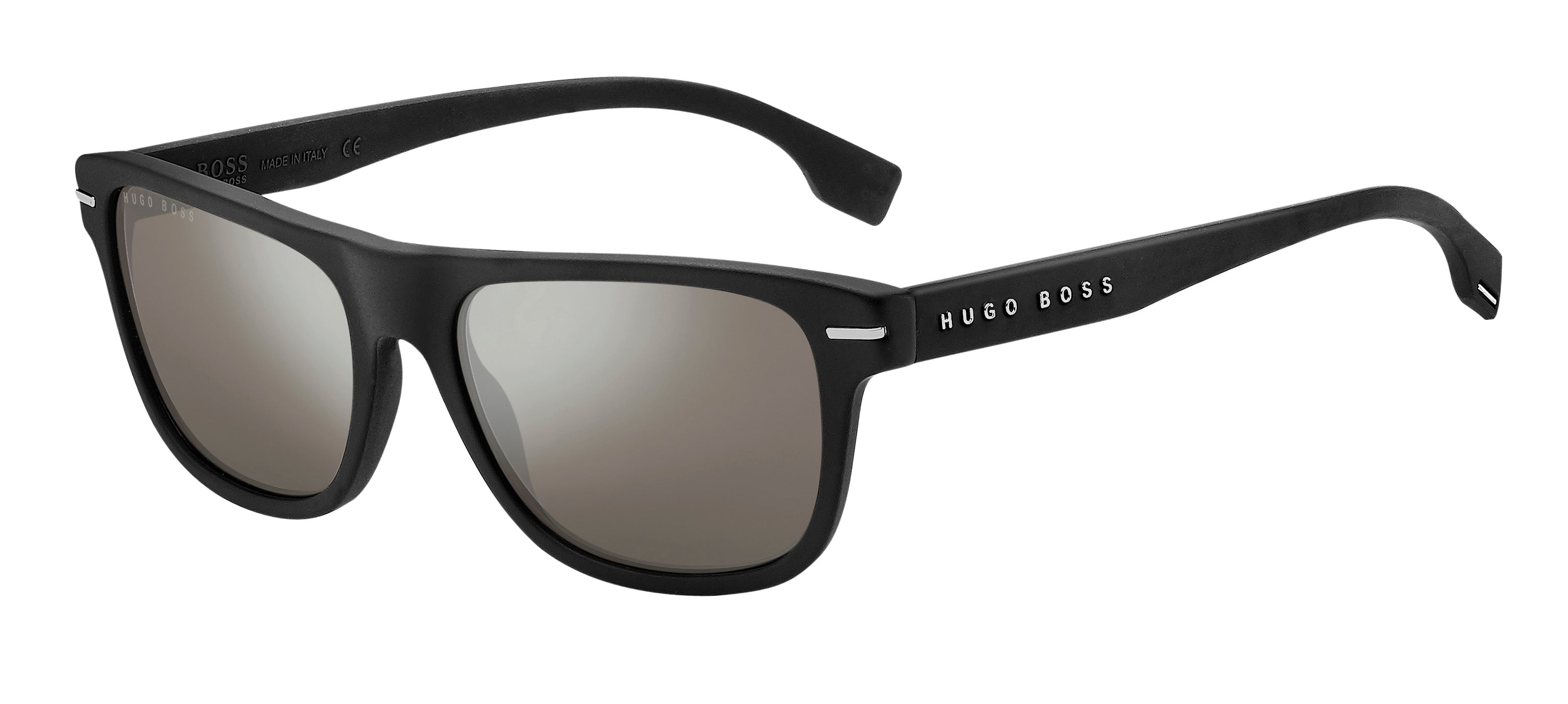 Hugo Boss Uomo Hugo Boss BOSS 1322/S 124/T4 Occhiali da sole Acetato Nero-opaco Argento Squadrata Normale Specchiato Hugo Boss Uomo Hugo Boss BOSS 1322/S 124/T4 Occhiali da sole Acetato Nero-opaco Argento Squadrata Normale Specchiato