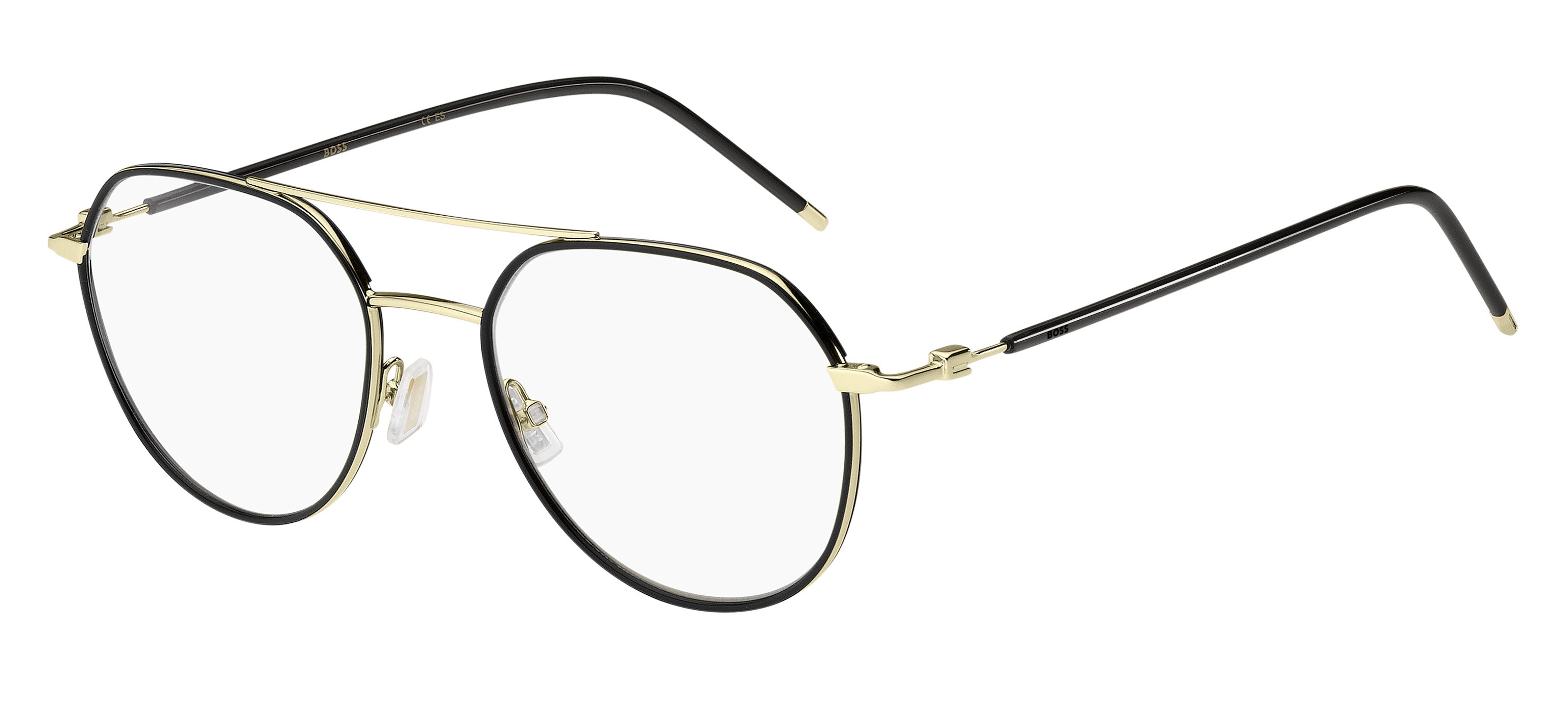 Hugo Boss Uomo Hugo Boss BOSS 1429 2M2 Montature da vista Acciaio Nero/Oro Pilot Hugo Boss Uomo Hugo Boss BOSS 1429 2M2 Montature da vista Acciaio Nero/Oro Pilot