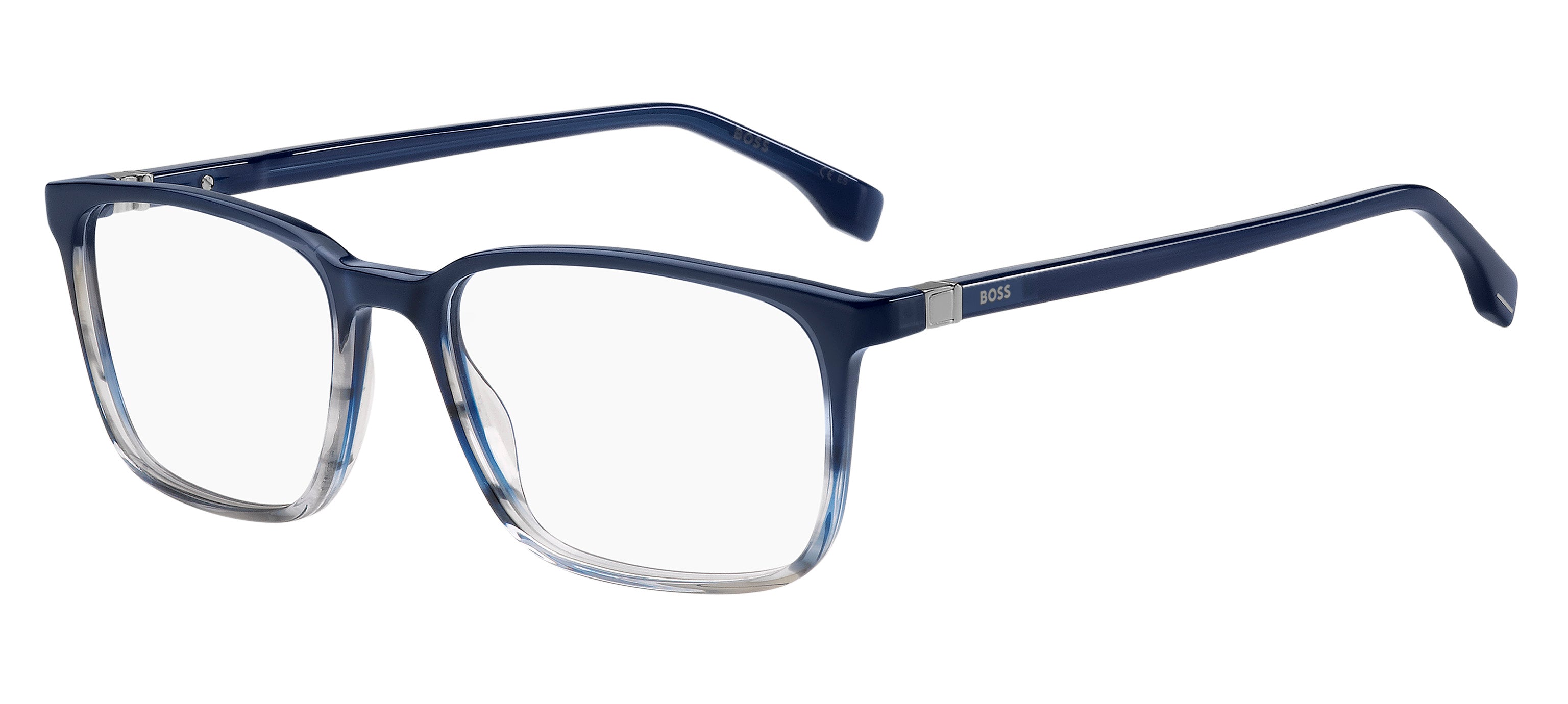 Hugo Boss Uomo Hugo Boss BOSS 1436 HVE Montature da vista Acetato Blu Squadrata Hugo Boss Uomo Hugo Boss BOSS 1436 HVE Montature da vista Acetato Blu Squadrata