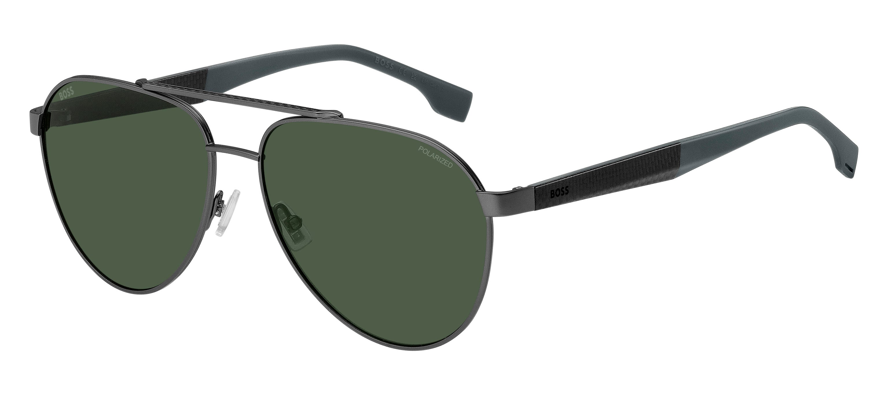 Hugo Boss Uomo Hugo Boss BOSS 1485/S MFK/UC Occhiali da sole Metallo Grigio opaco Multicolore Rotonda Polarizzata