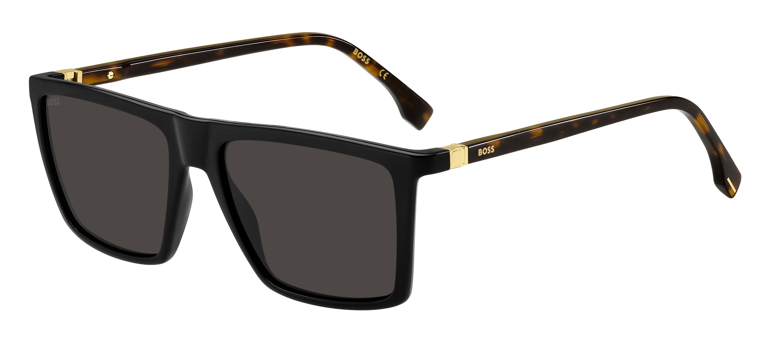 Hugo Boss Uomo Hugo Boss BOSS 1490/S WR7/IR Occhiali da sole Plastica Nero / Havana Grigio Squadrata