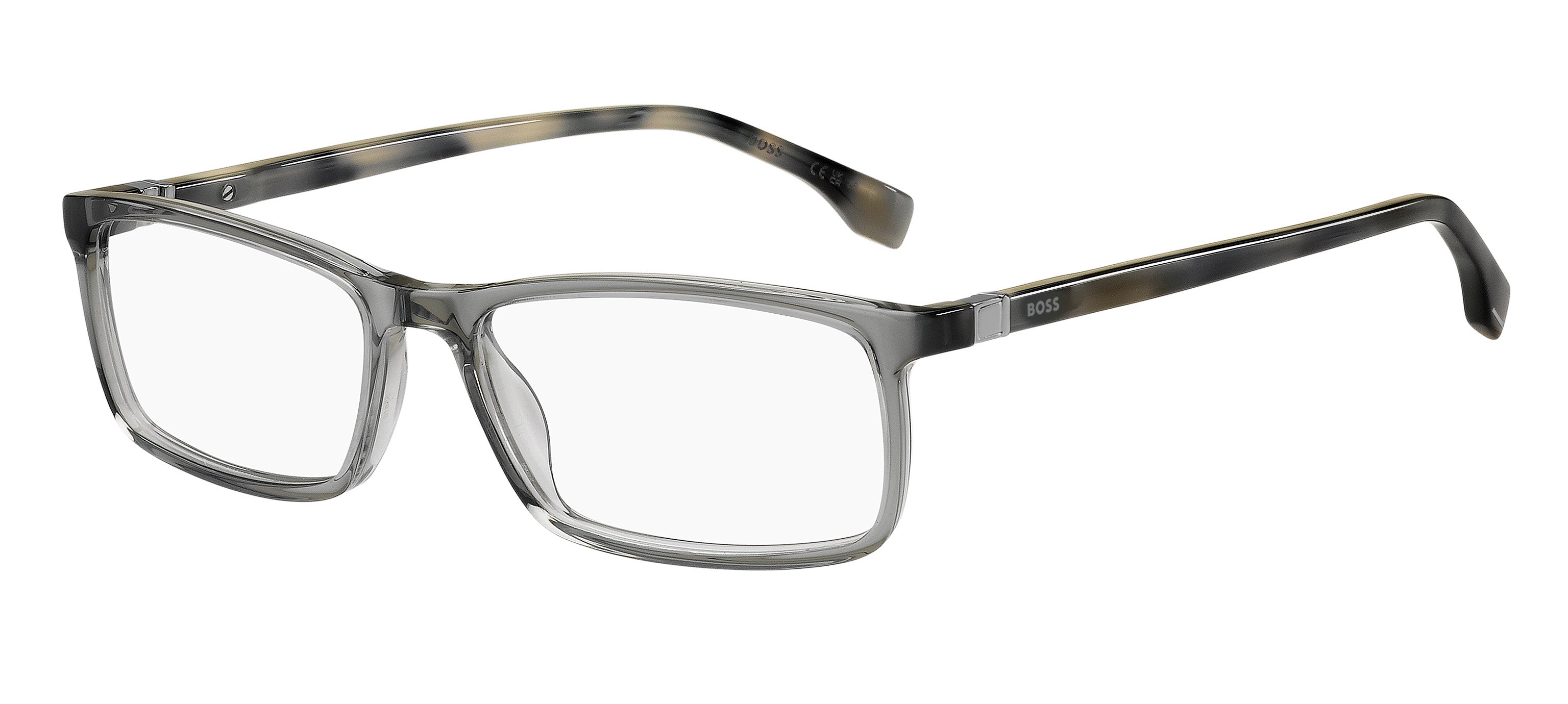 Hugo Boss Uomo Hugo Boss BOSS 1493 XBO Montature da vista Acetato Grigio/Havana Squadrata Hugo Boss Uomo Hugo Boss BOSS 1493 XBO Montature da vista Acetato Grigio/Havana Squadrata