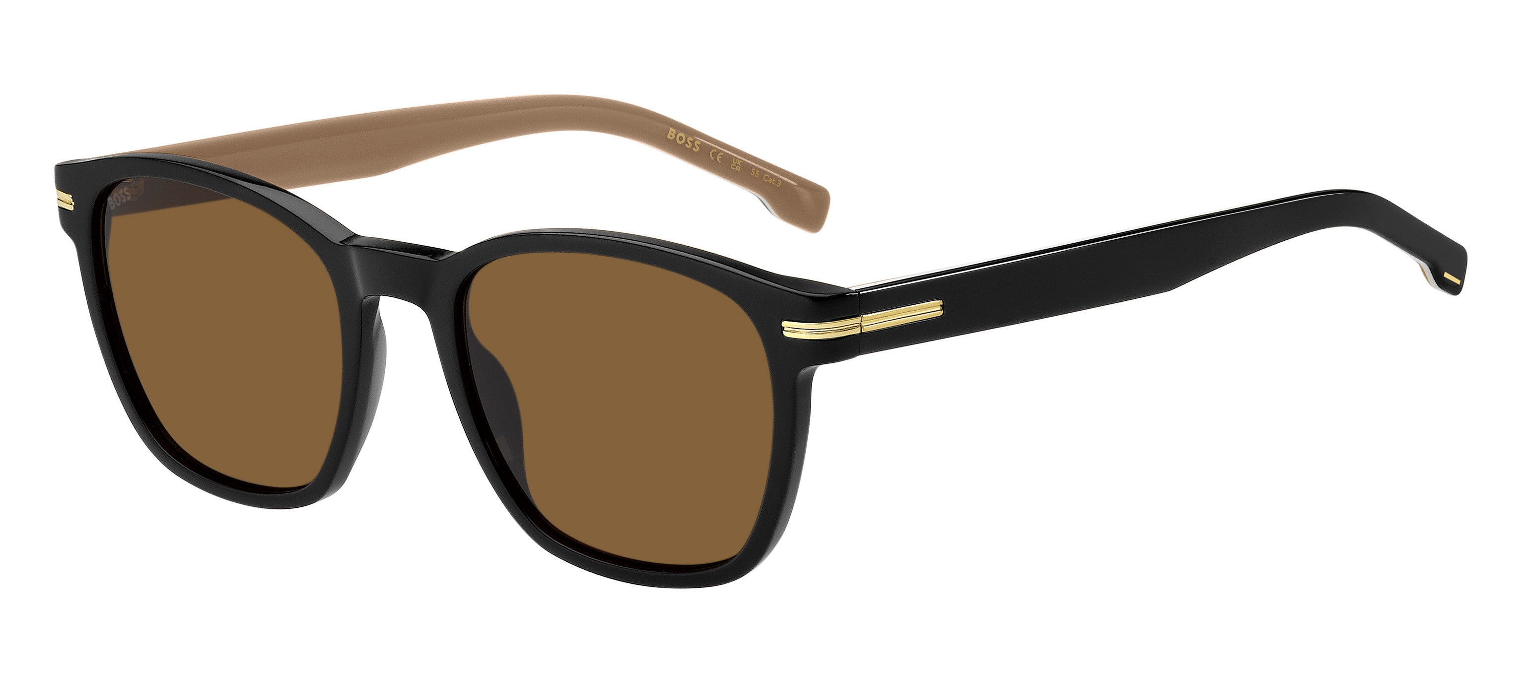 Hugo Boss Uomo Hugo Boss BOSS 1505/S 807/IR Occhiali da sole Bio-acetato Nero Grigio Squadrata Hugo Boss Uomo Hugo Boss BOSS 1505/S 807/IR Occhiali da sole Bio-acetato Nero Grigio Squadrata
