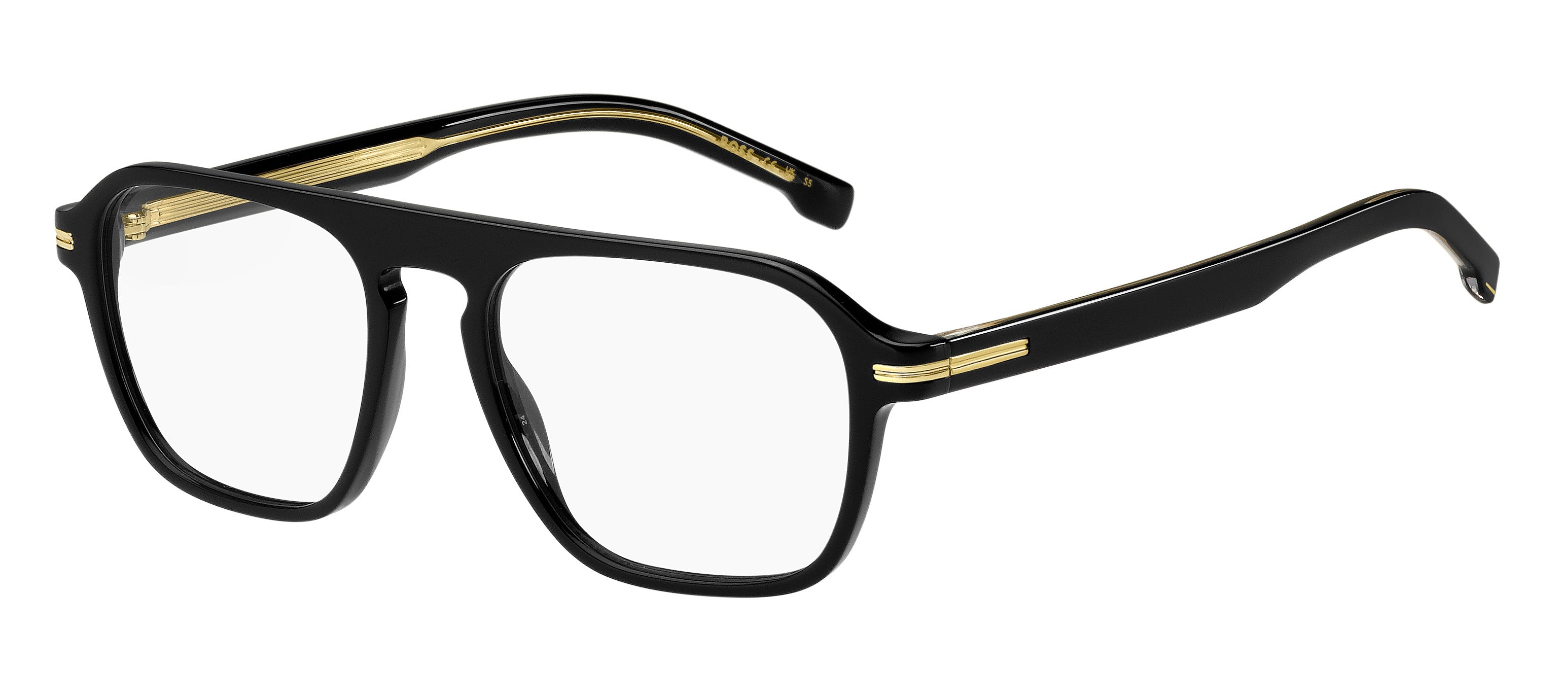 Hugo Boss Uomo Hugo Boss BOSS 1510 807 Montature da vista Bio-acetato Nero Squadrata
