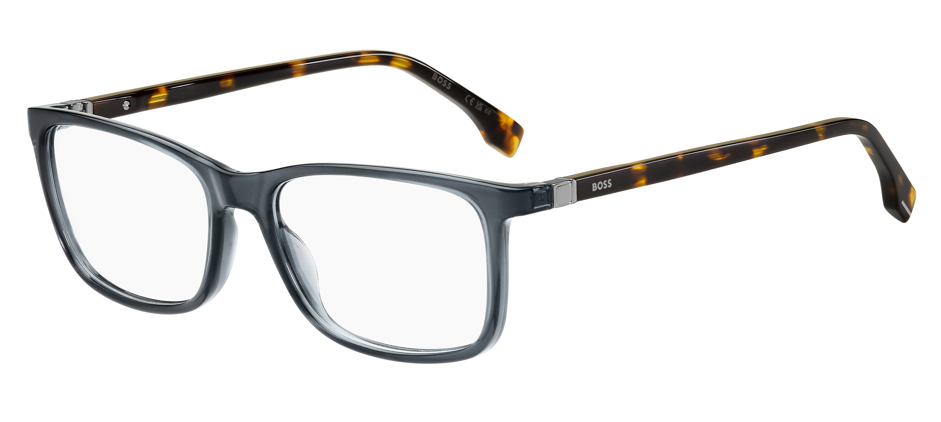 Hugo Boss Uomo Hugo Boss BOSS 1573 ACI Montature da vista Plastica Grigio Squadrata Hugo Boss Uomo Hugo Boss BOSS 1573 ACI Montature da vista Plastica Grigio Squadrata