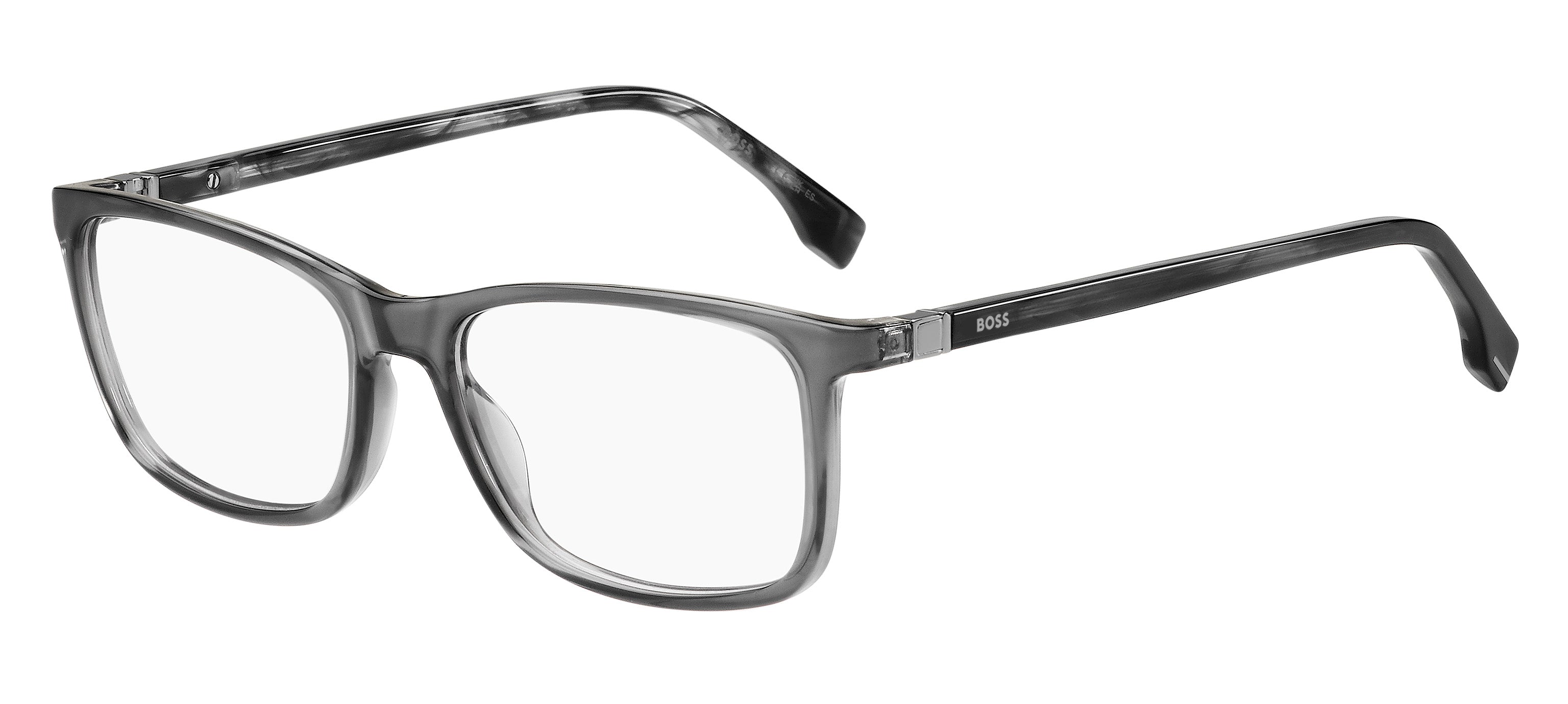 Hugo Boss Uomo Hugo Boss BOSS 1573 E66 Montature da vista Plastica Grigio Squadrata
