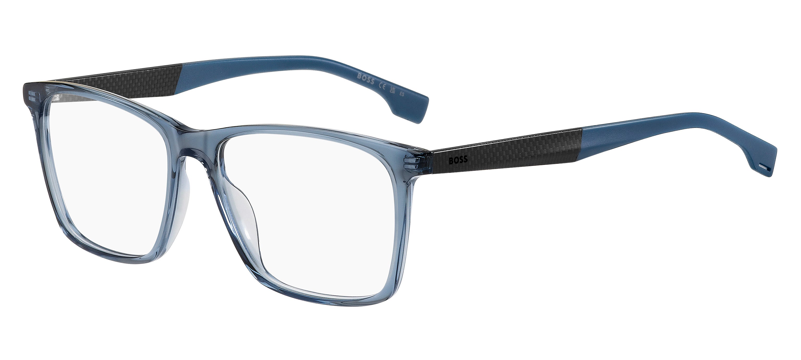 Hugo Boss Uomo Hugo Boss BOSS 1582 PJP Montature da vista Acetato Blu Squadrata