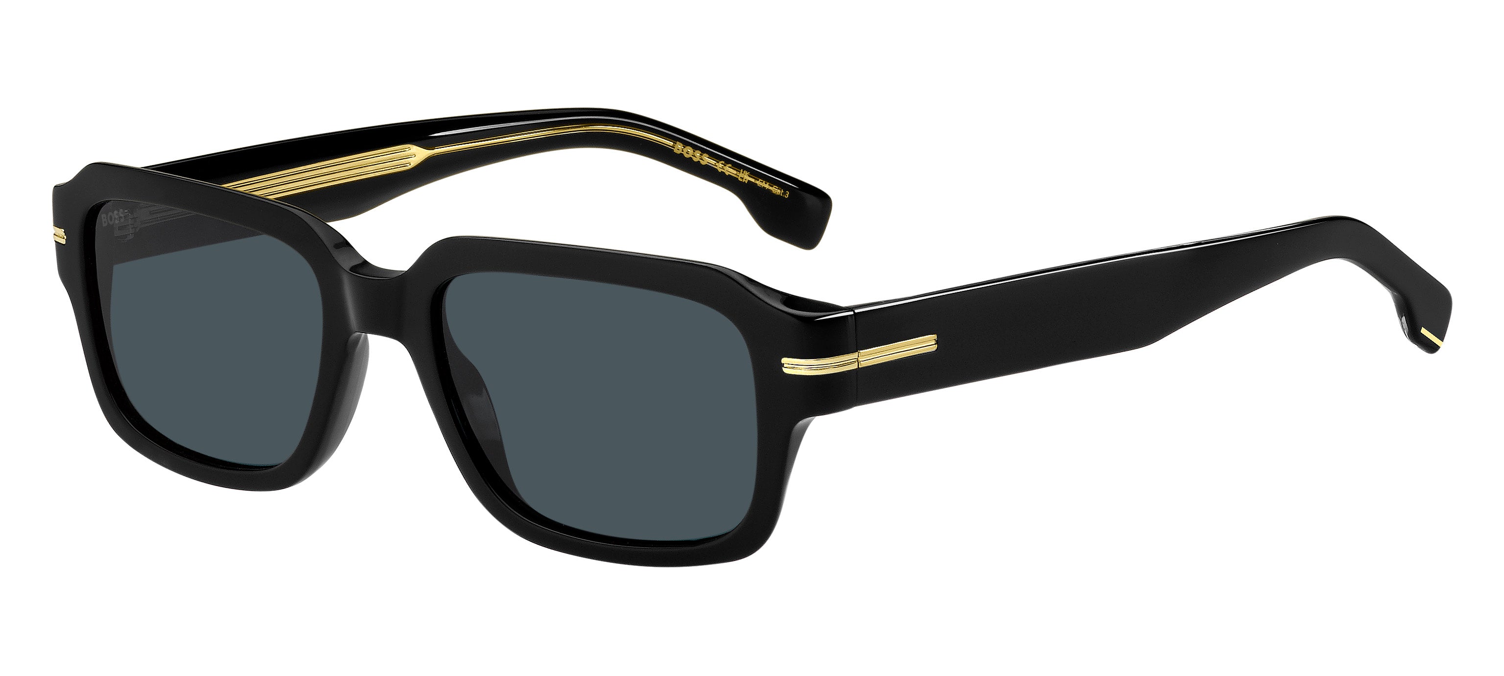 Hugo Boss Uomo Hugo Boss BOSS 1596/S 807/A9 Occhiali da sole Plastica Nero Grigio Squadrata Antiriflesso Hugo Boss Uomo Hugo Boss BOSS 1596/S 807/A9 Occhiali da sole Plastica Nero Grigio Squadrata Antiriflesso