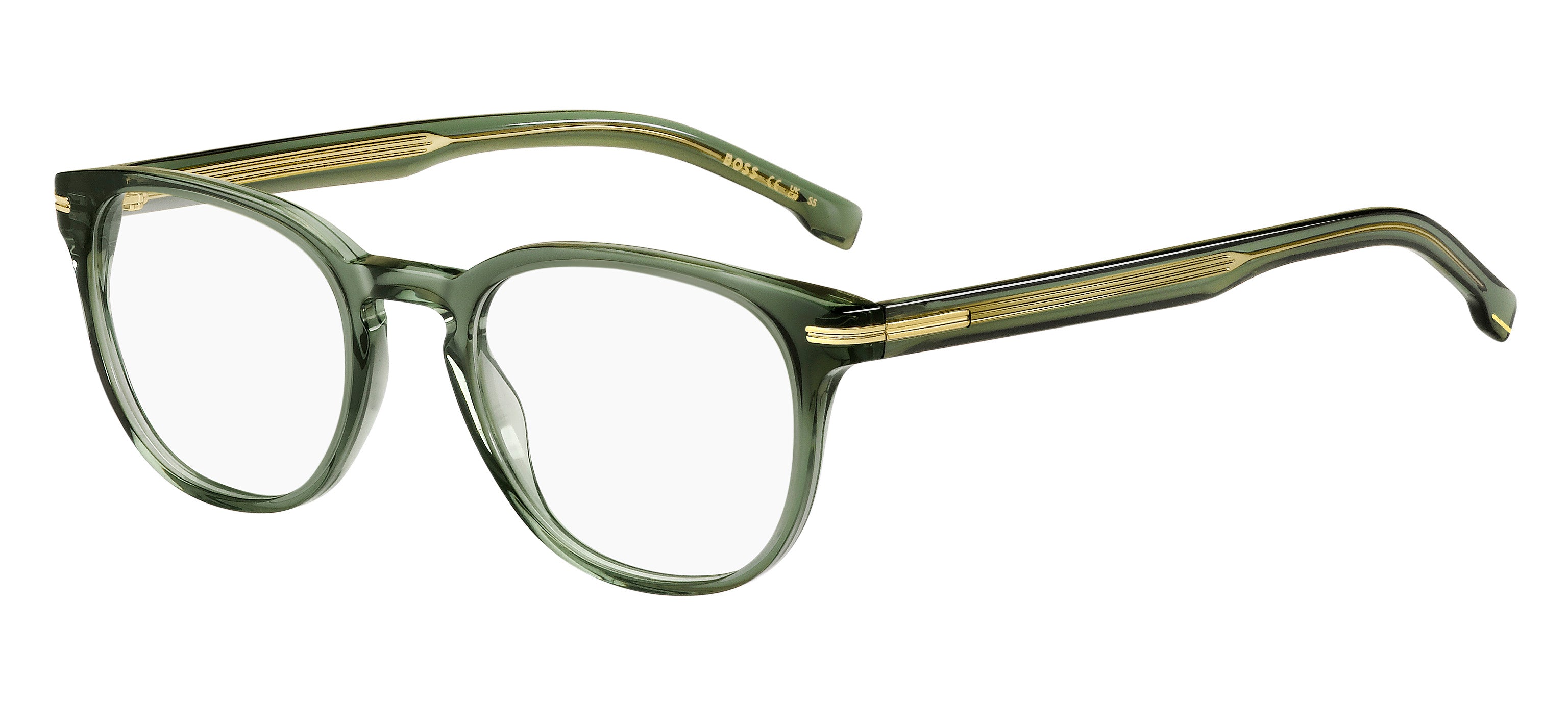 Hugo Boss Uomo Hugo Boss BOSS 1601 1ED Montature da vista Plastica Verde Rotonda
