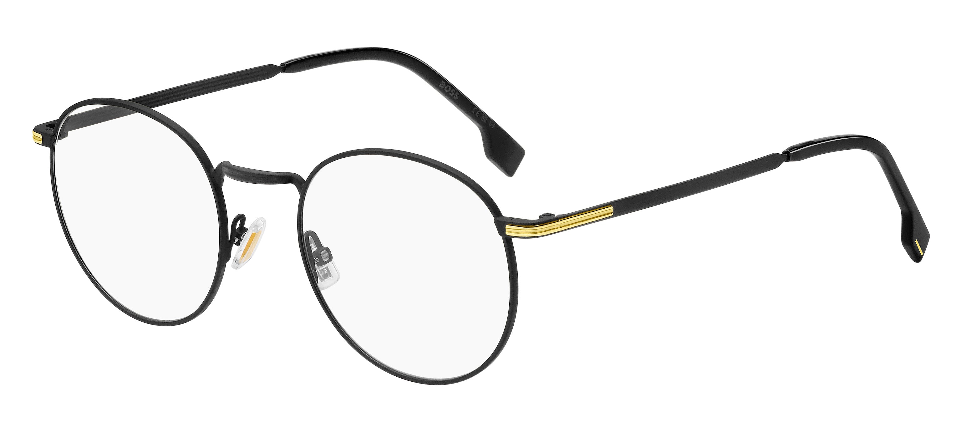 Hugo Boss Uomo Hugo Boss BOSS 1605 2M2 Montature da vista Acciaio Nero Rotonda