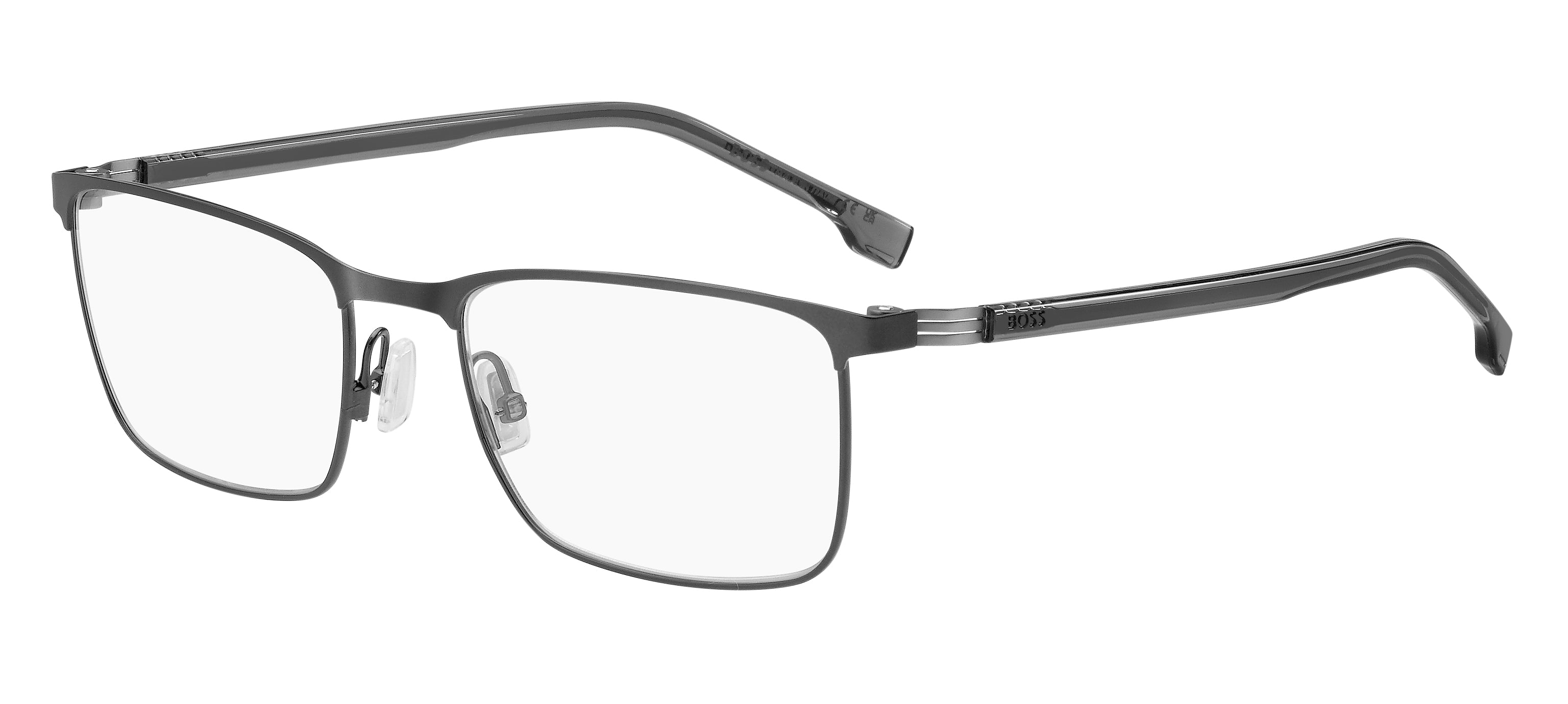 Hugo Boss Uomo Hugo Boss BOSS 1637 SVK/99 Montature da vista Acciaio Grigio opaco Squadrata Hugo Boss Uomo Hugo Boss BOSS 1637 SVK/99 Montature da vista Acciaio Grigio opaco Squadrata