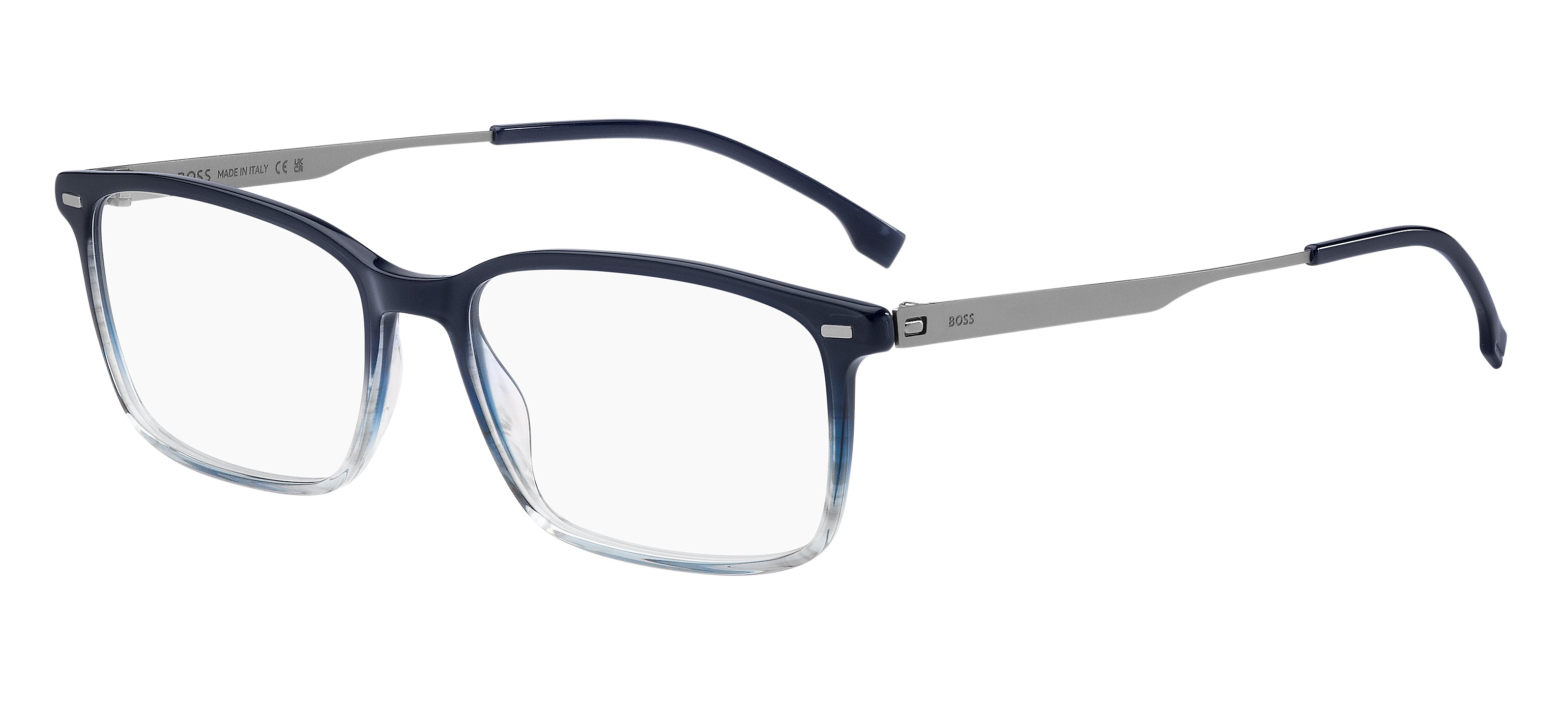Hugo Boss Uomo Hugo Boss BOSS 1643 QEU Montature da vista Acetato Blu Squadrata Hugo Boss Uomo Hugo Boss BOSS 1643 QEU Montature da vista Acetato Blu Squadrata