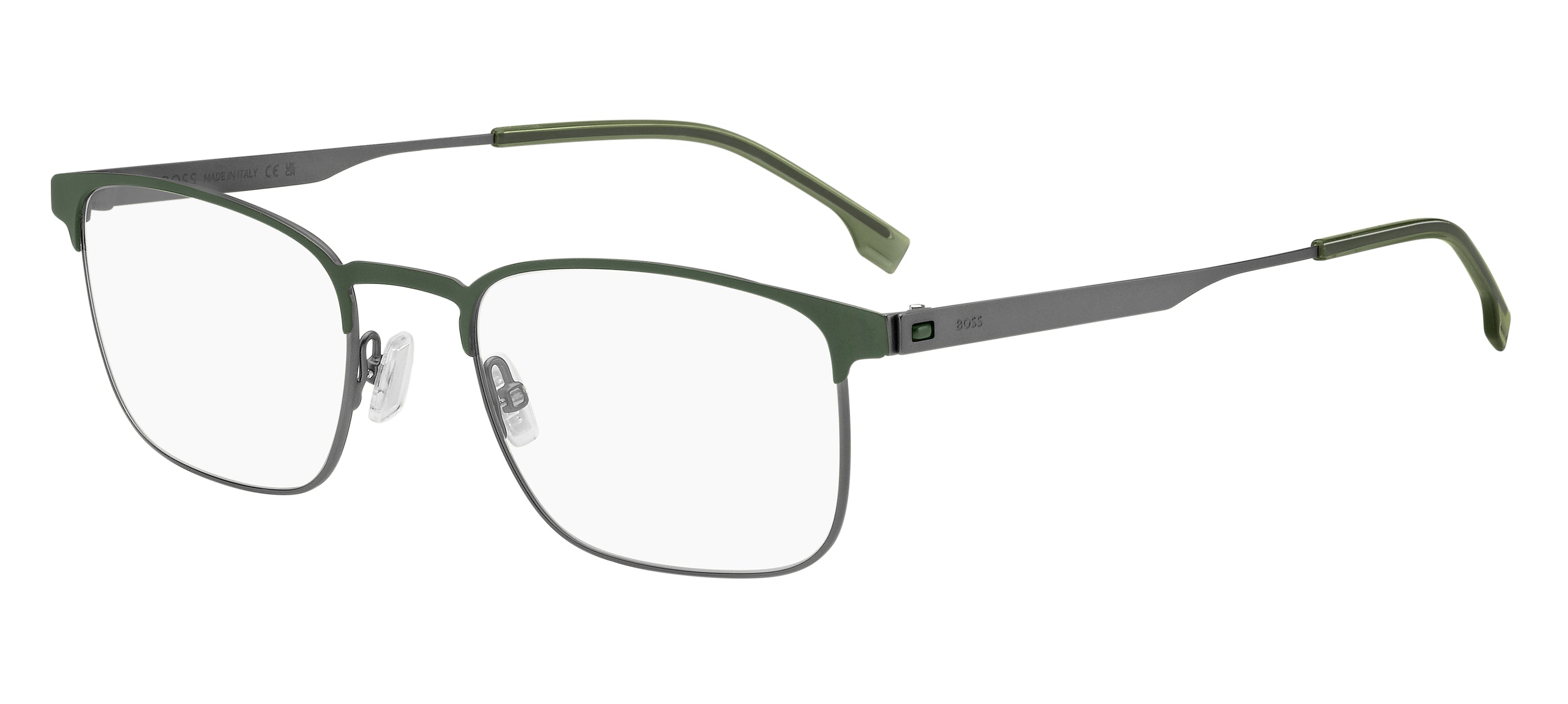 Hugo Boss Uomo Hugo Boss BOSS 1644 EAN Montature da vista Acciaio Verde Squadrata Hugo Boss Uomo Hugo Boss BOSS 1644 EAN Montature da vista Acciaio Verde Squadrata