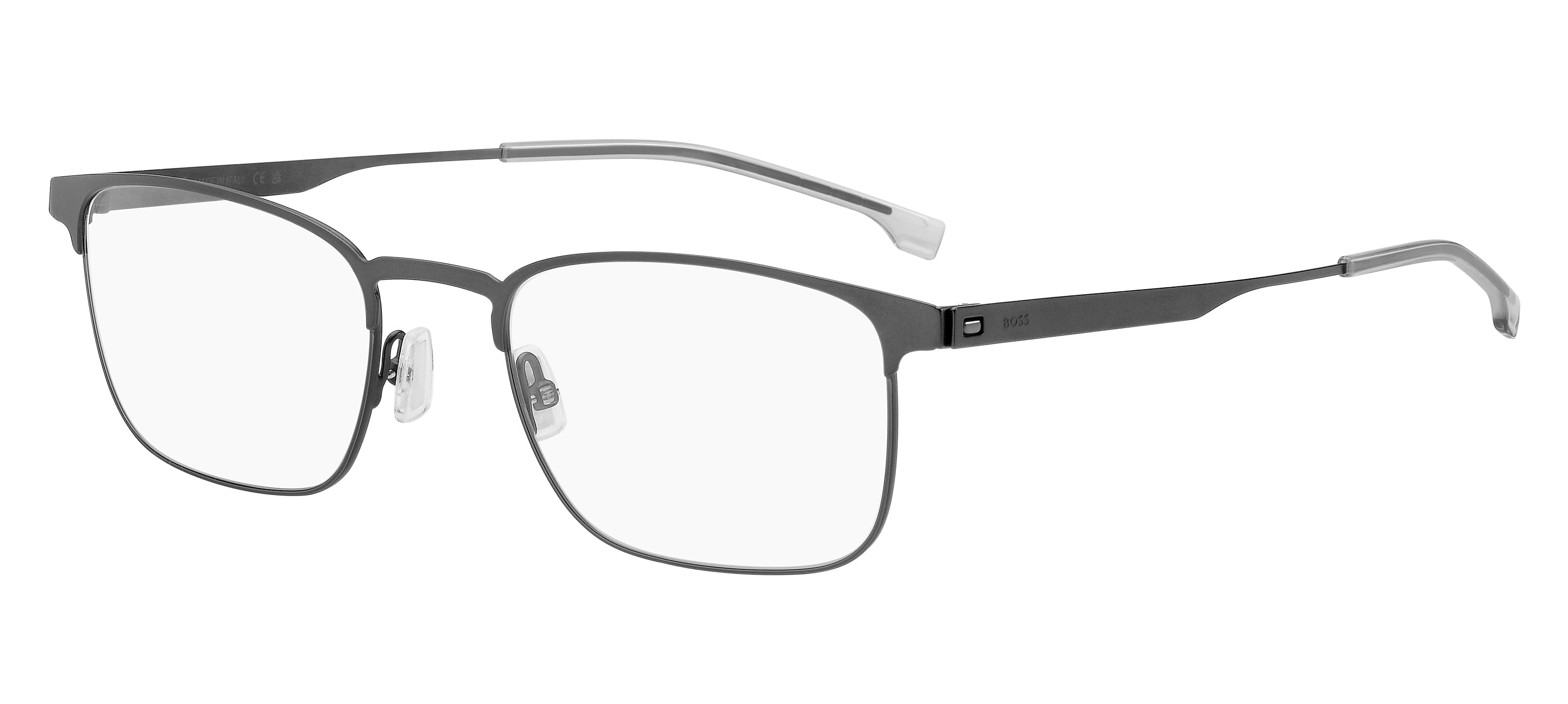 Hugo Boss Uomo Hugo Boss BOSS 1644 SVK Montature da vista Acciaio Canna di fucile/Nero Squadrata Hugo Boss Uomo Hugo Boss BOSS 1644 SVK Montature da vista Acciaio Canna di fucile/Nero Squadrata