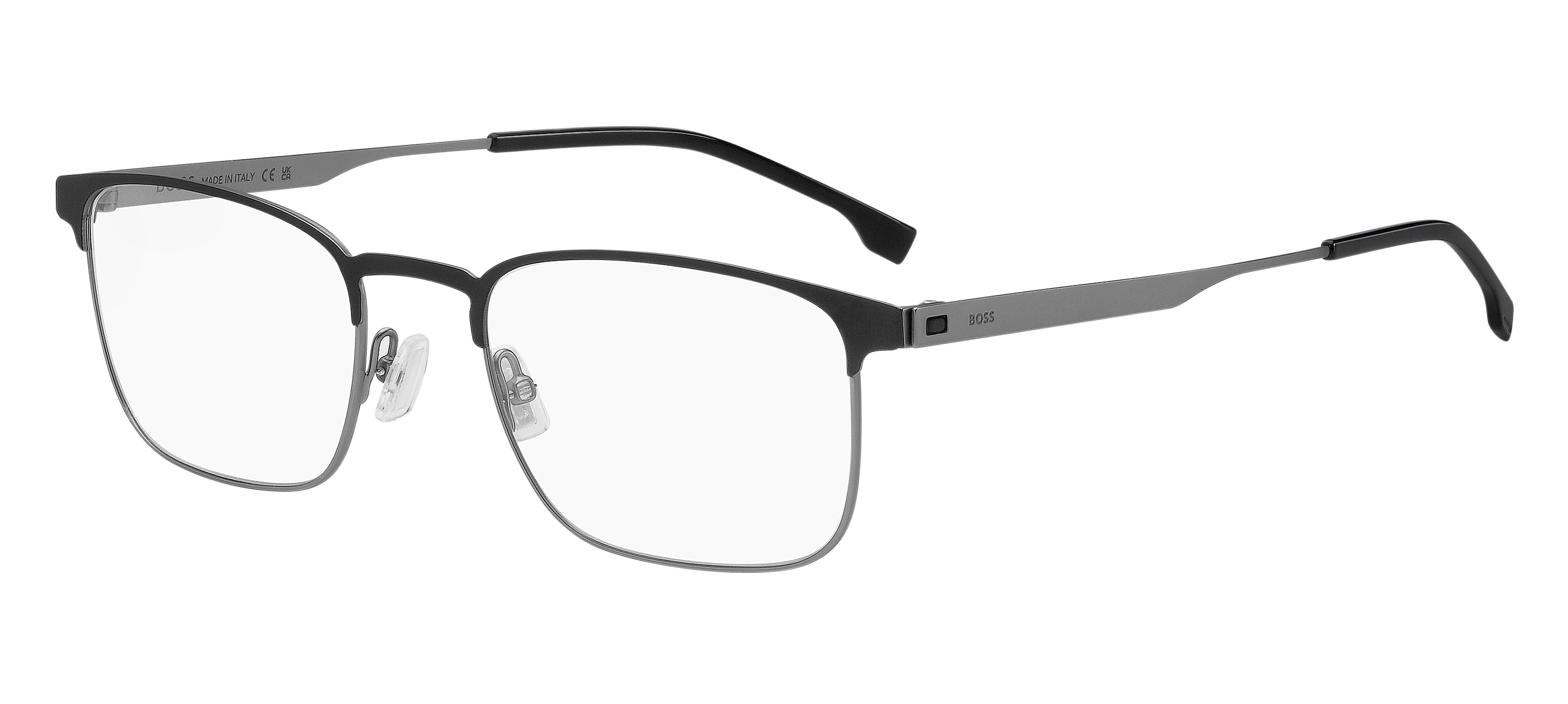 Hugo Boss Uomo Hugo Boss BOSS 1644 TI7 Montature da vista Acciaio Nero-opaco Squadrata