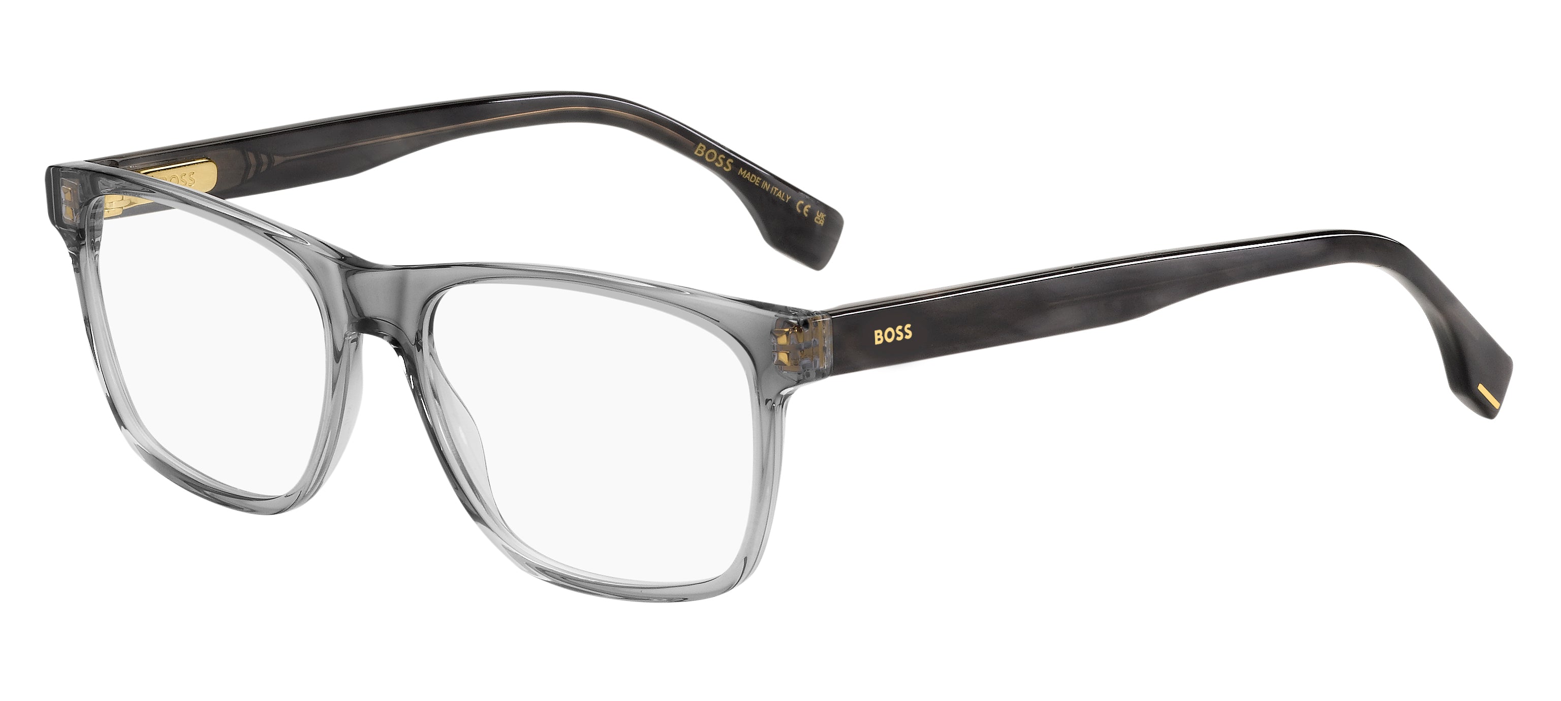 Hugo Boss Uomo Hugo Boss BOSS 1646 2W8 Montature da vista Acetato Grigio Squadrata