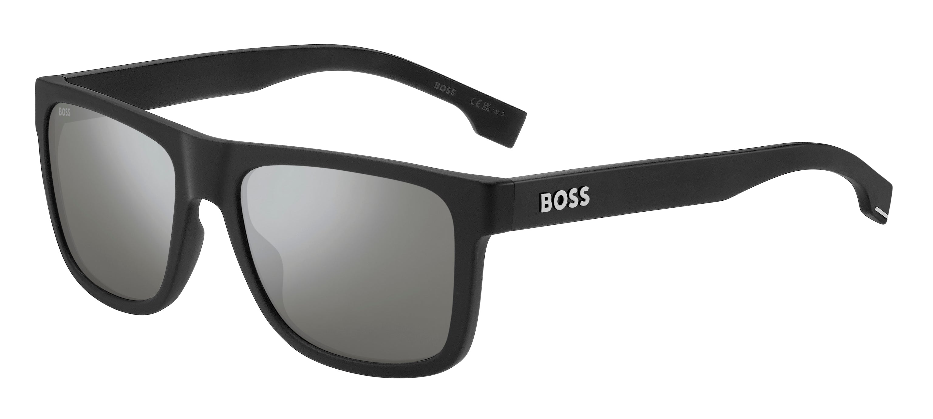 Hugo Boss Uomo Hugo Boss BOSS 1647/S 003/T4 Occhiali da sole Iniettato Nero-opaco Argento Squadrata Specchiato Hugo Boss Uomo Hugo Boss BOSS 1647/S 003/T4 Occhiali da sole Iniettato Nero-opaco Argento Squadrata Specchiato