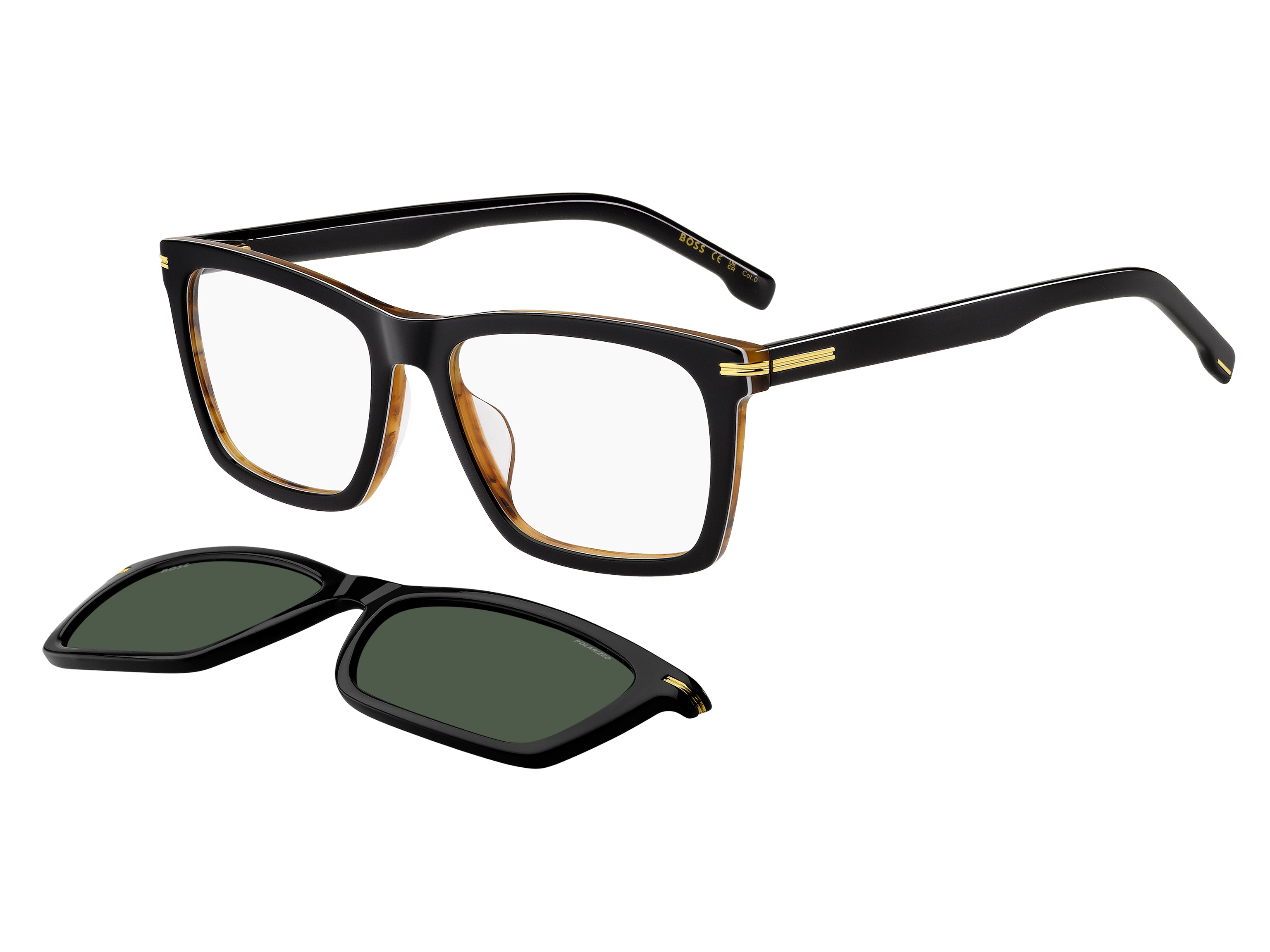 Hugo Boss Uomo Hugo Boss BOSS 1726/G/CS 05K/UC Occhiali da sole Acetato Nero Verde Squadrata Polarizzata Hugo Boss Uomo Hugo Boss BOSS 1726/G/CS 05K/UC Occhiali da sole Acetato Nero Verde Squadrata Polarizzata