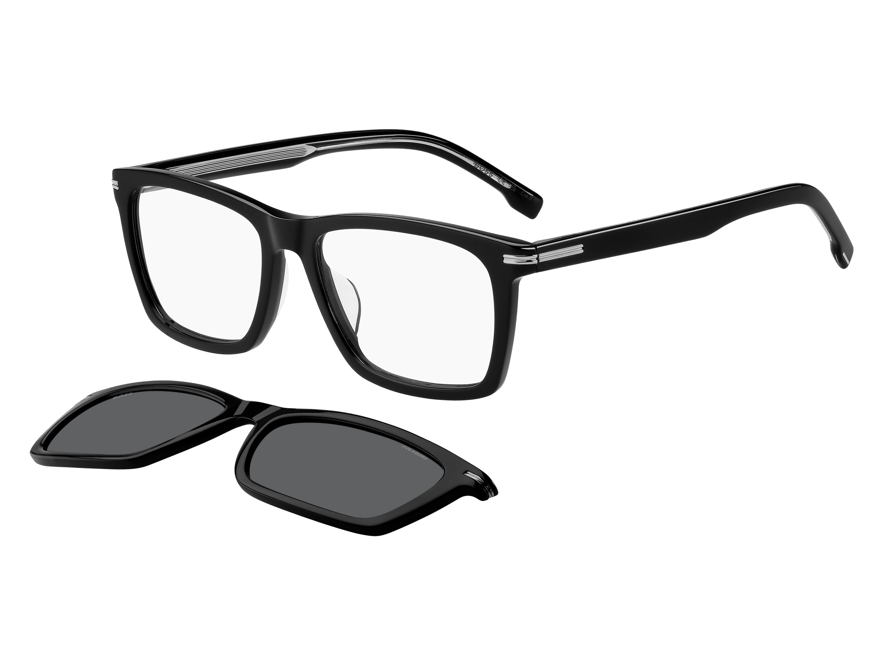 Hugo Boss Uomo Hugo Boss BOSS 1726/G/CS 807/M9 Occhiali da sole Acetato Nero Grigio Squadrata Polarizzata