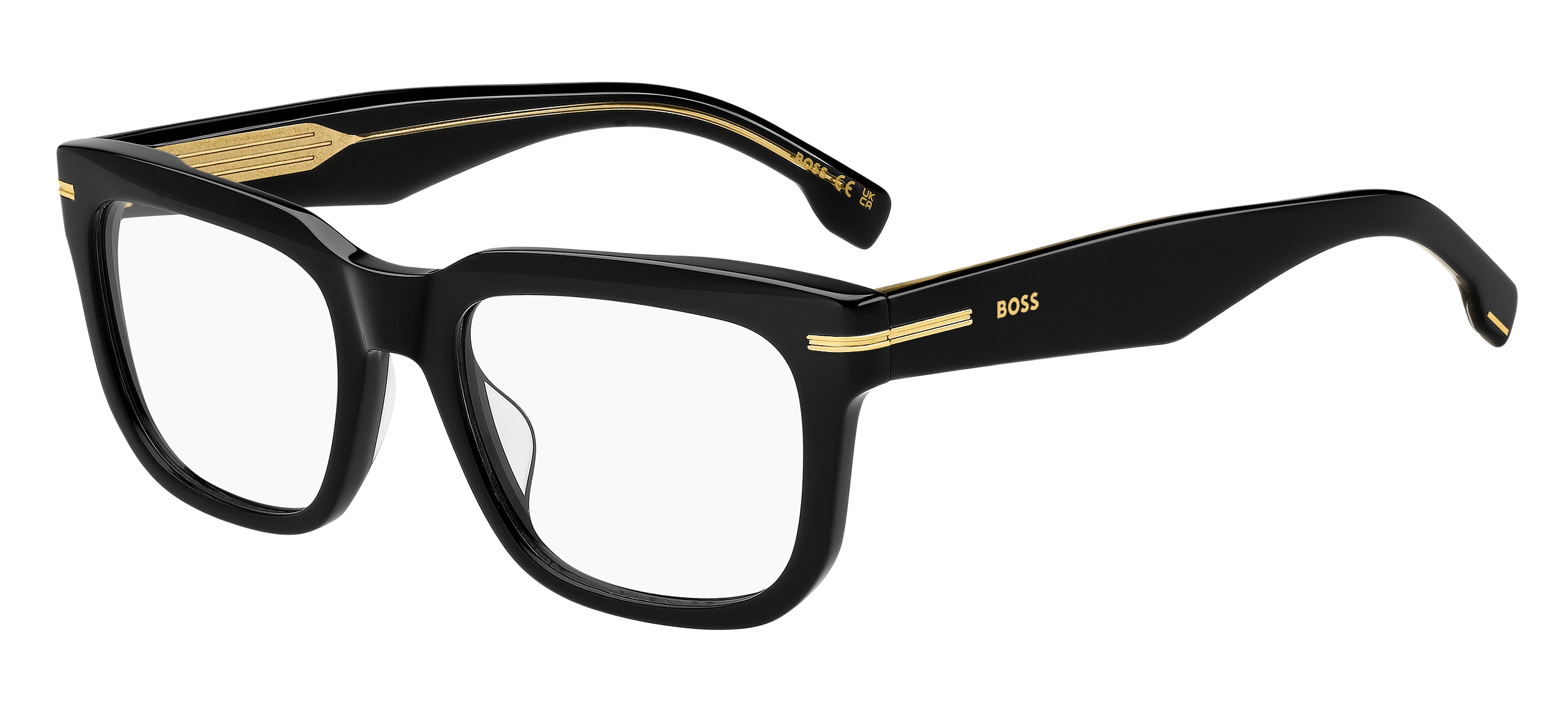 Hugo Boss Uomo Hugo Boss BOSS 1746/G 807 Montature da vista Acetato Nero Squadrata Normale