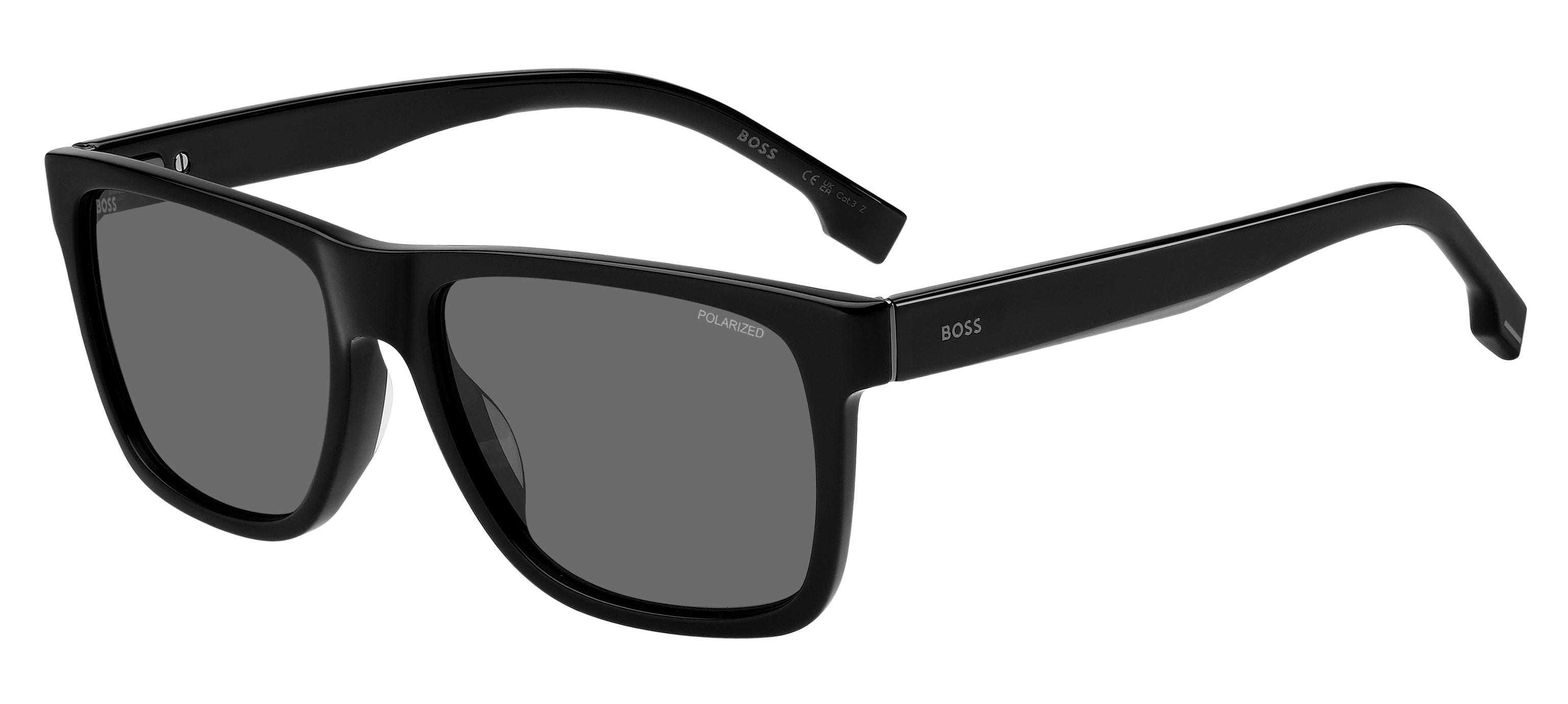 Hugo Boss Uomo Hugo Boss BOSS 1759/G/S 807/M9 Occhiali da sole Acetato Nero Grigio Squadrata Polarizzata