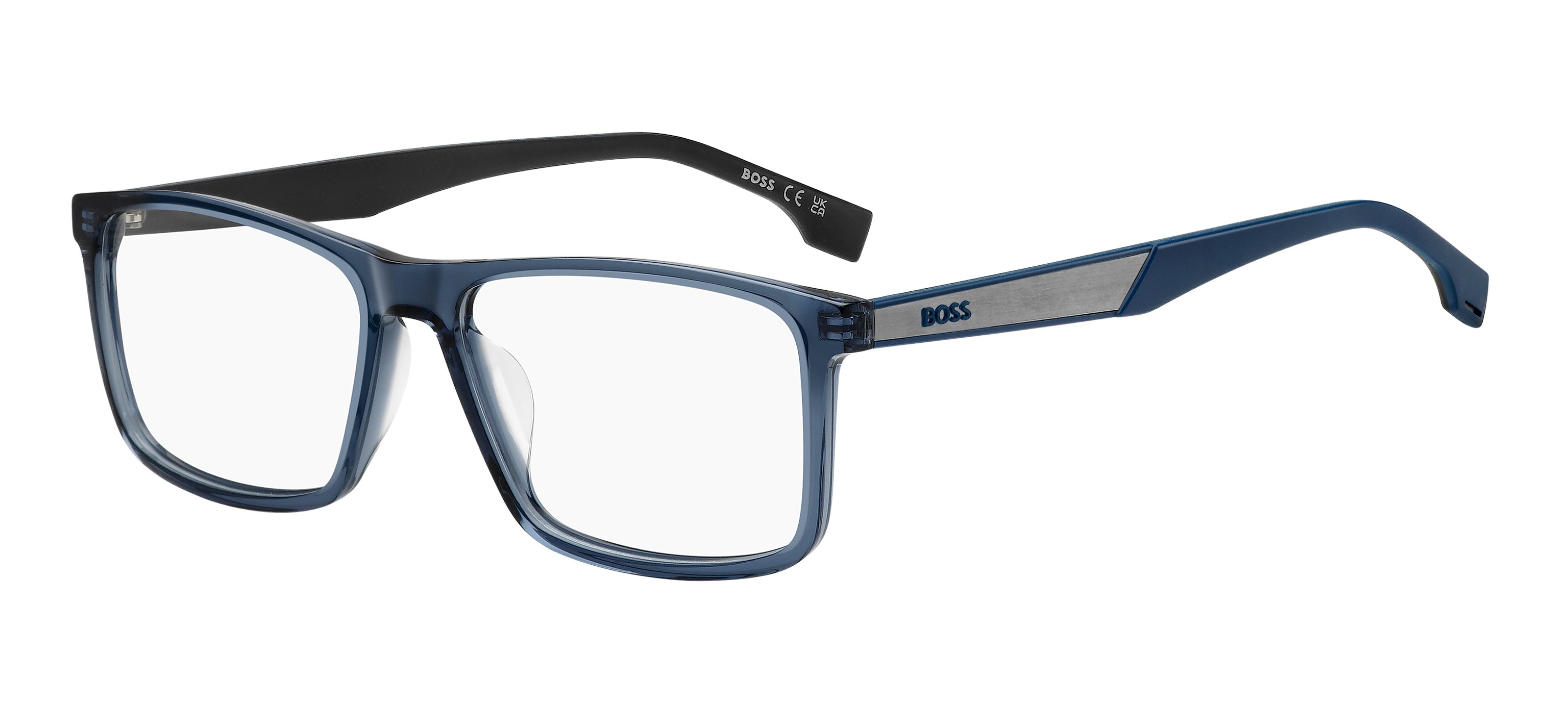 Hugo Boss Uomo Hugo Boss BOSS 1768/G PJP Montature da vista Acetato Blu Squadrata Normale