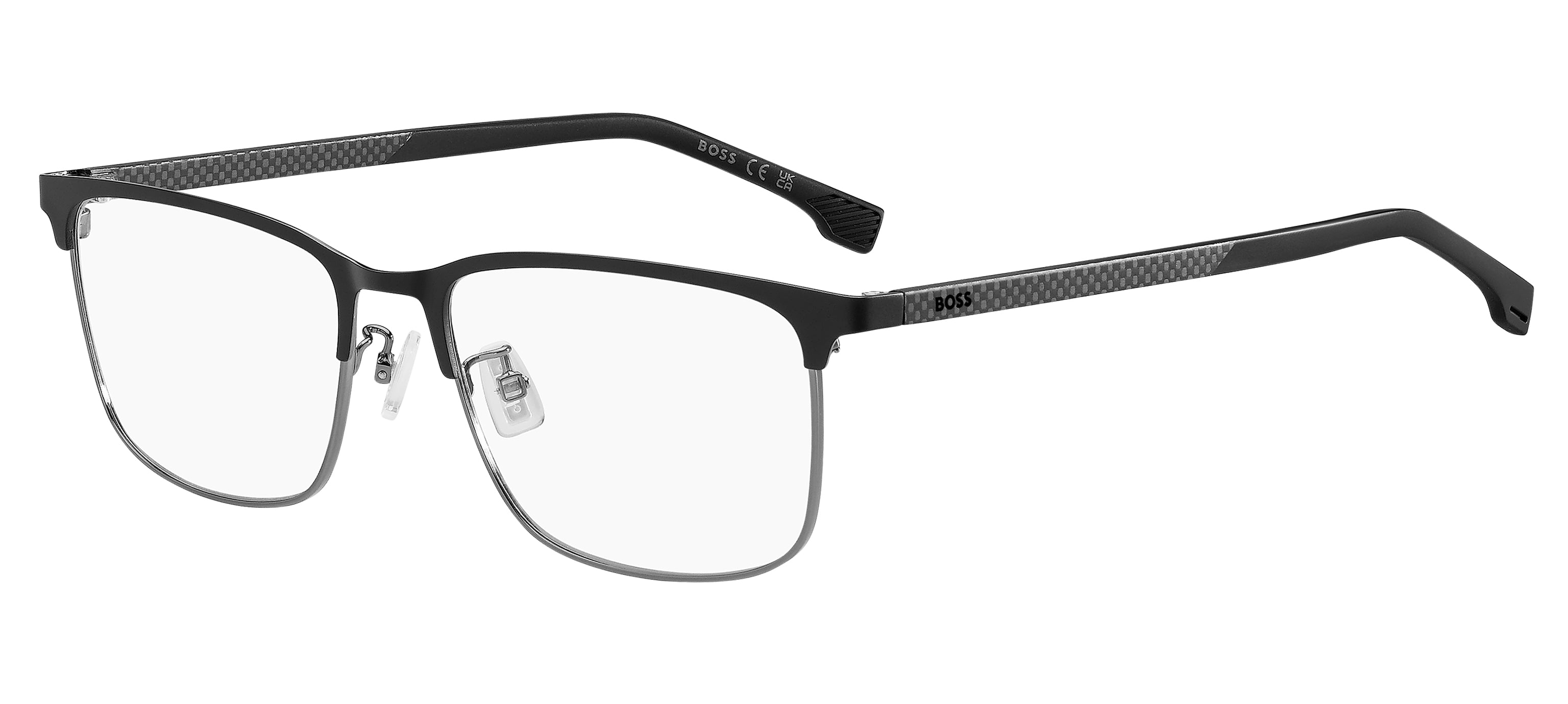 Hugo Boss Uomo Hugo Boss BOSS 1802/F RZZ Montature da vista Metallo Nero Squadrata Normale Hugo Boss Uomo Hugo Boss BOSS 1802/F RZZ Montature da vista Metallo Nero Squadrata Normale