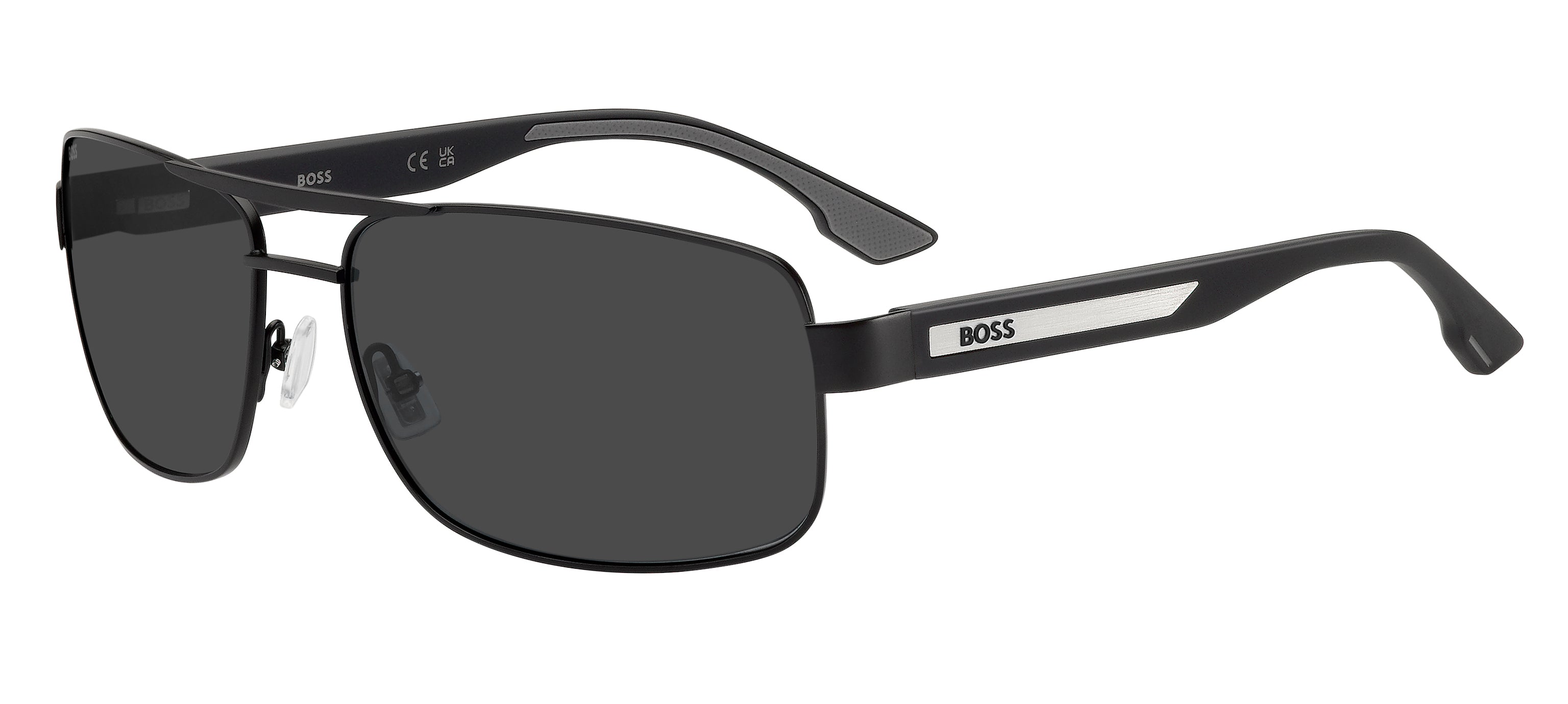 Hugo Boss Uomo Hugo Boss BOSS 1906/S 003/IR Occhiali da sole Metallo Nero Grigio Squadrata Normale