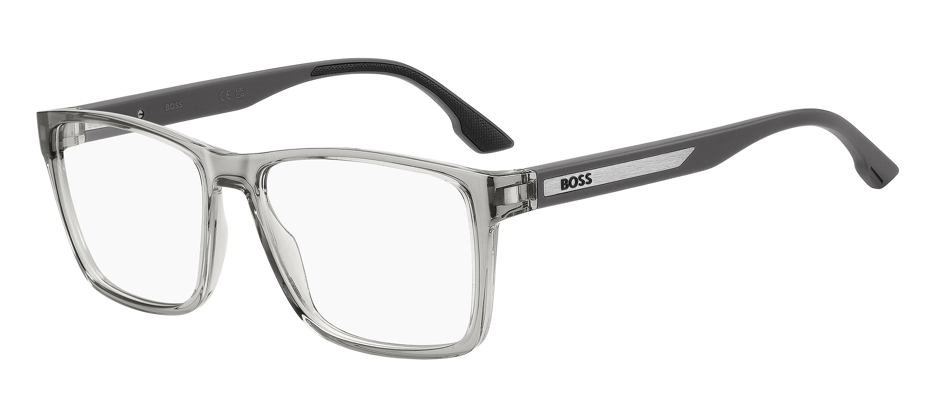 Hugo Boss Uomo Hugo Boss BOSS 1909 KB7 Montature da vista Eco-poliammide Grigio Squadrata Normale Hugo Boss Uomo Hugo Boss BOSS 1909 KB7 Montature da vista Eco-poliammide Grigio Squadrata Normale