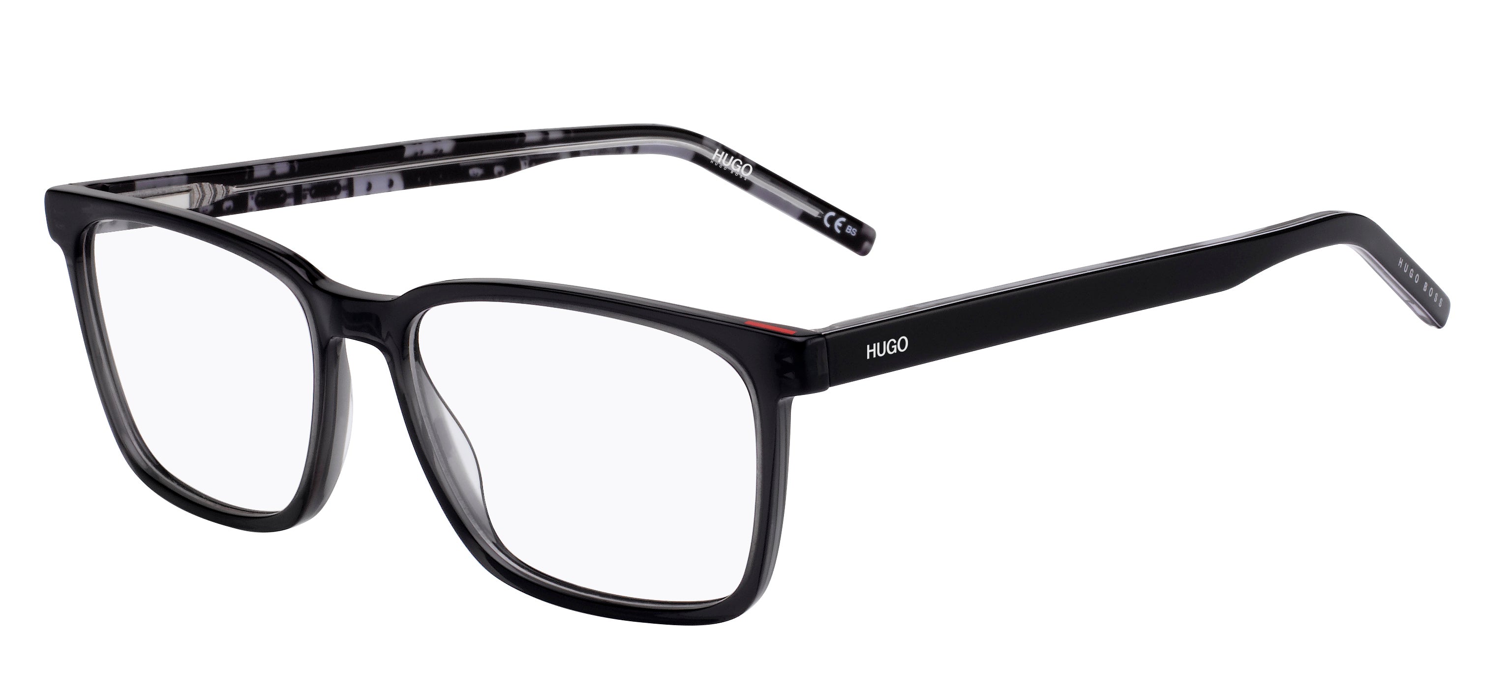 Hugo Boss Uomo Hugo Boss HG 1074 5RK Montature da vista Acetato Nero/Grigio Squadrata Hugo Boss Uomo Hugo Boss HG 1074 5RK Montature da vista Acetato Nero/Grigio Squadrata